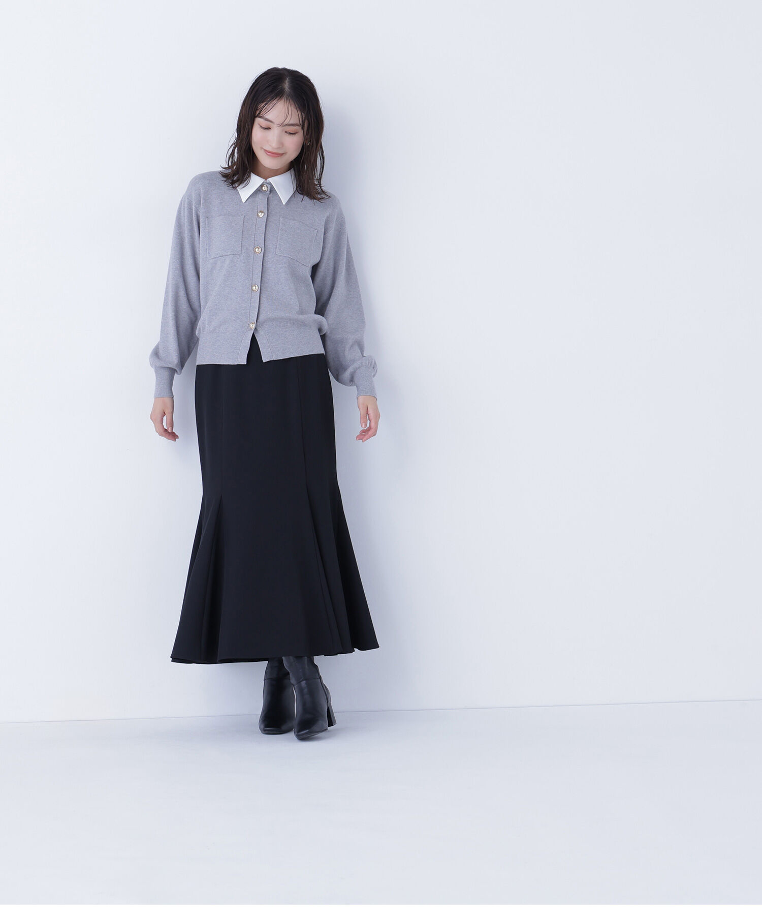  「ヘム切替マーメイドスカート」|スカート|