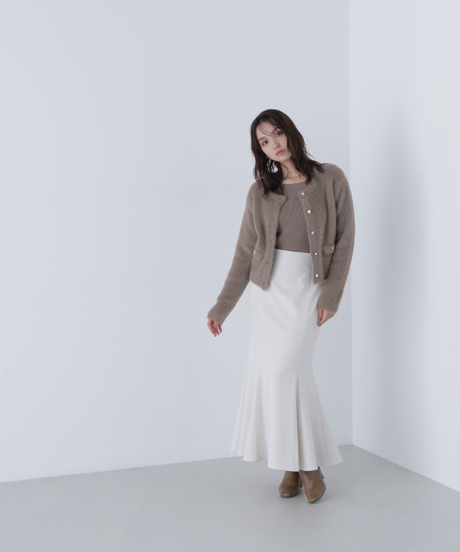  「ヘム切替マーメイドスカート」|スカート|