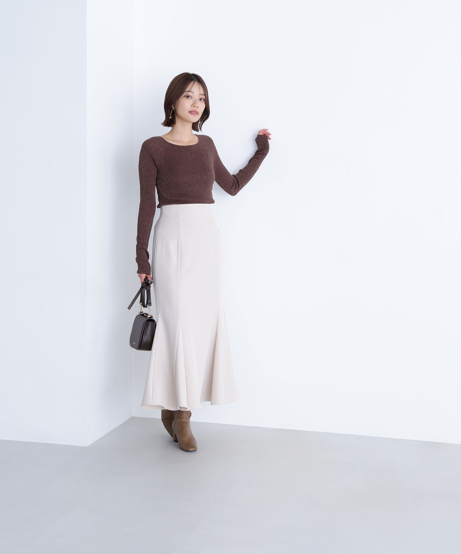  「ヘム切替マーメイドスカート」|スカート|