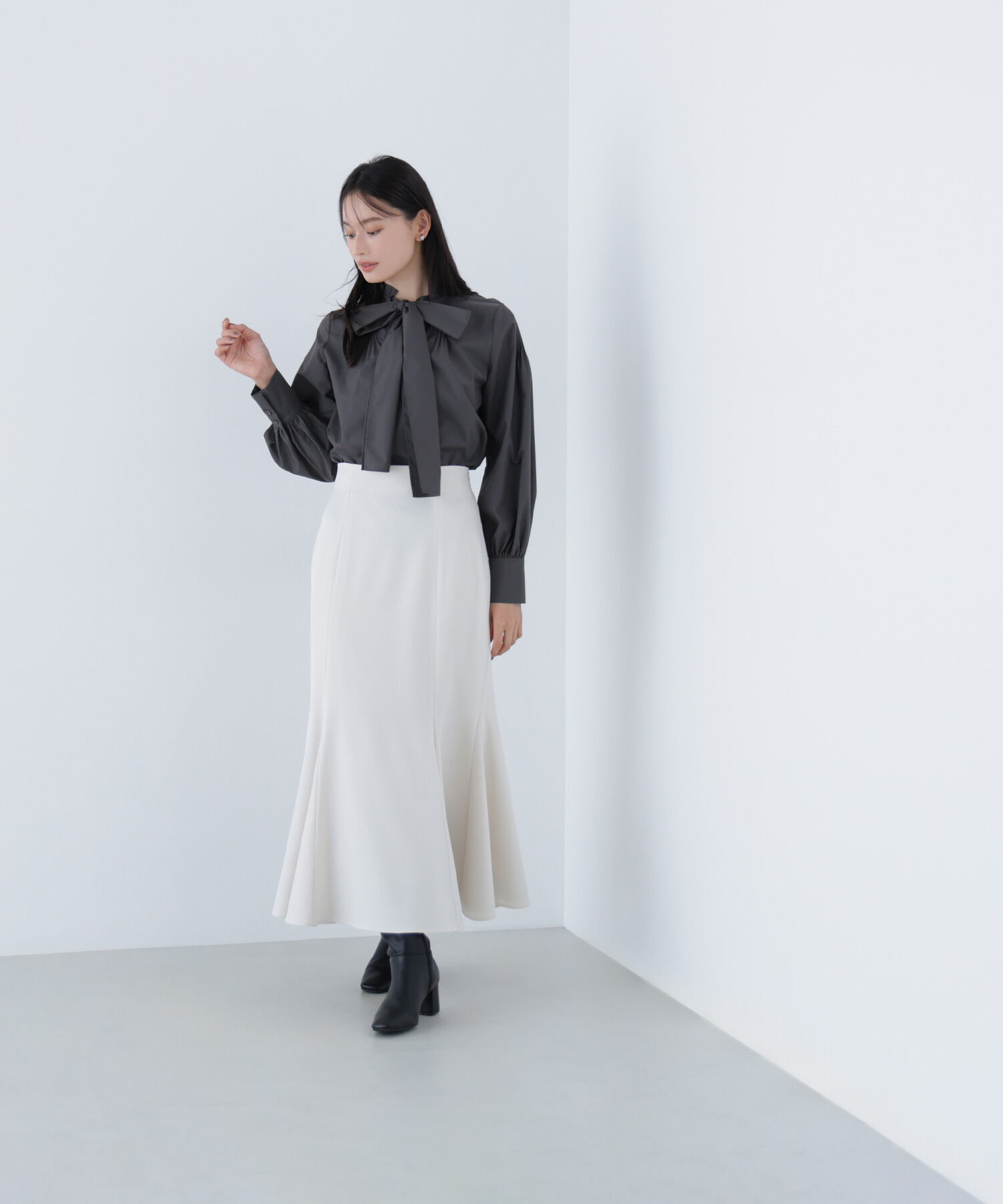  「ヘム切替マーメイドスカート」|スカート|