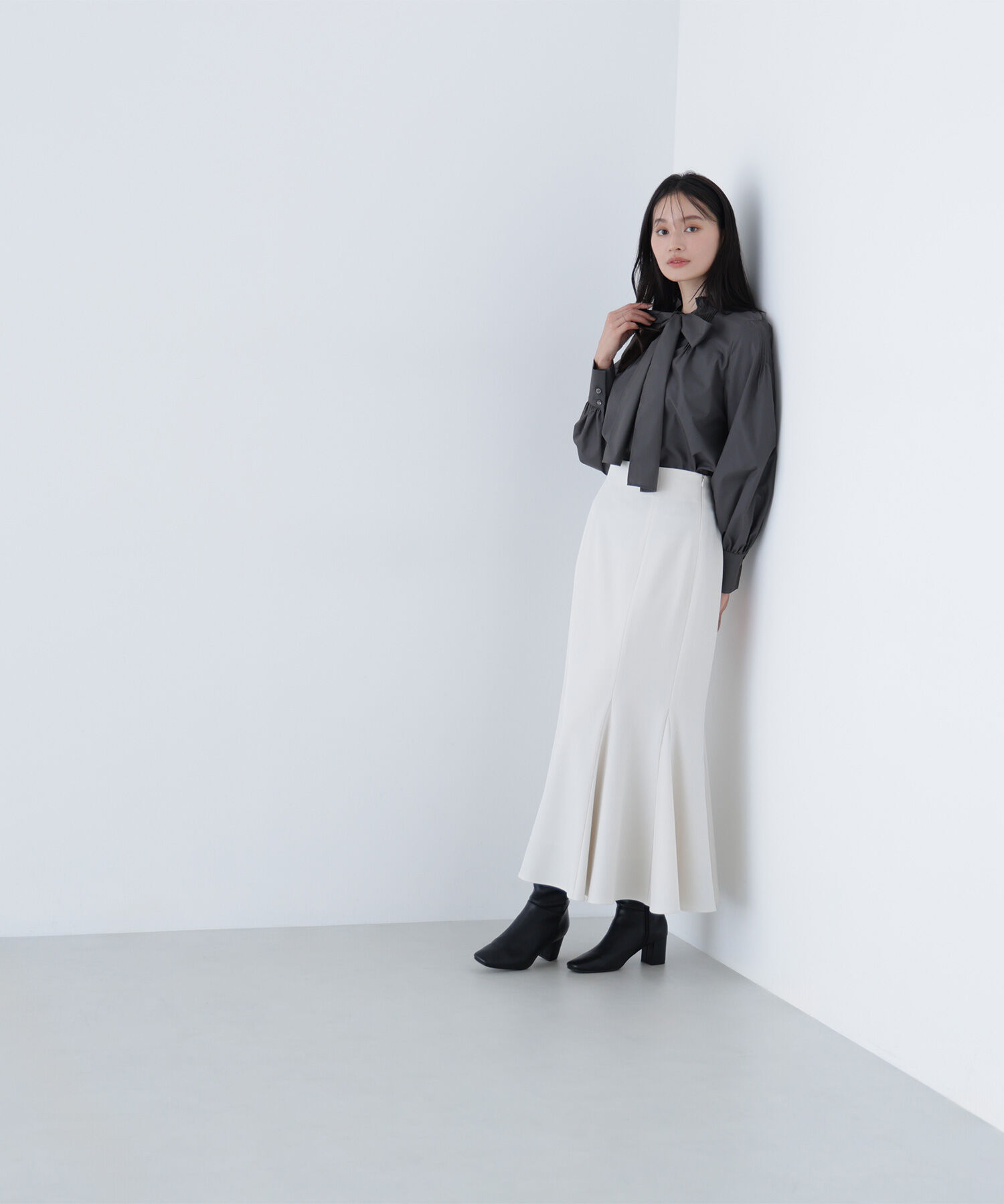  「ヘム切替マーメイドスカート」|スカート|