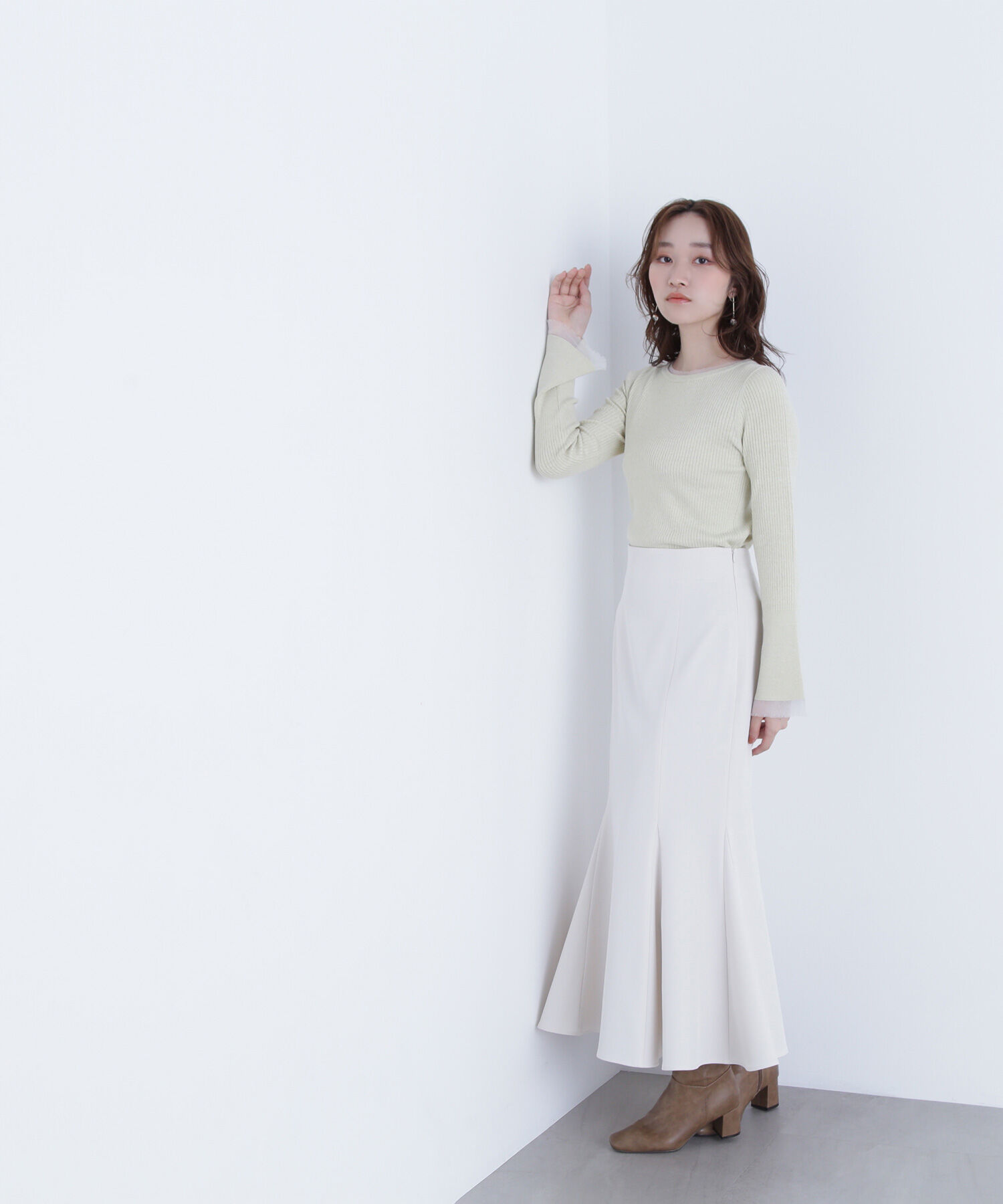  「ヘム切替マーメイドスカート」|スカート|