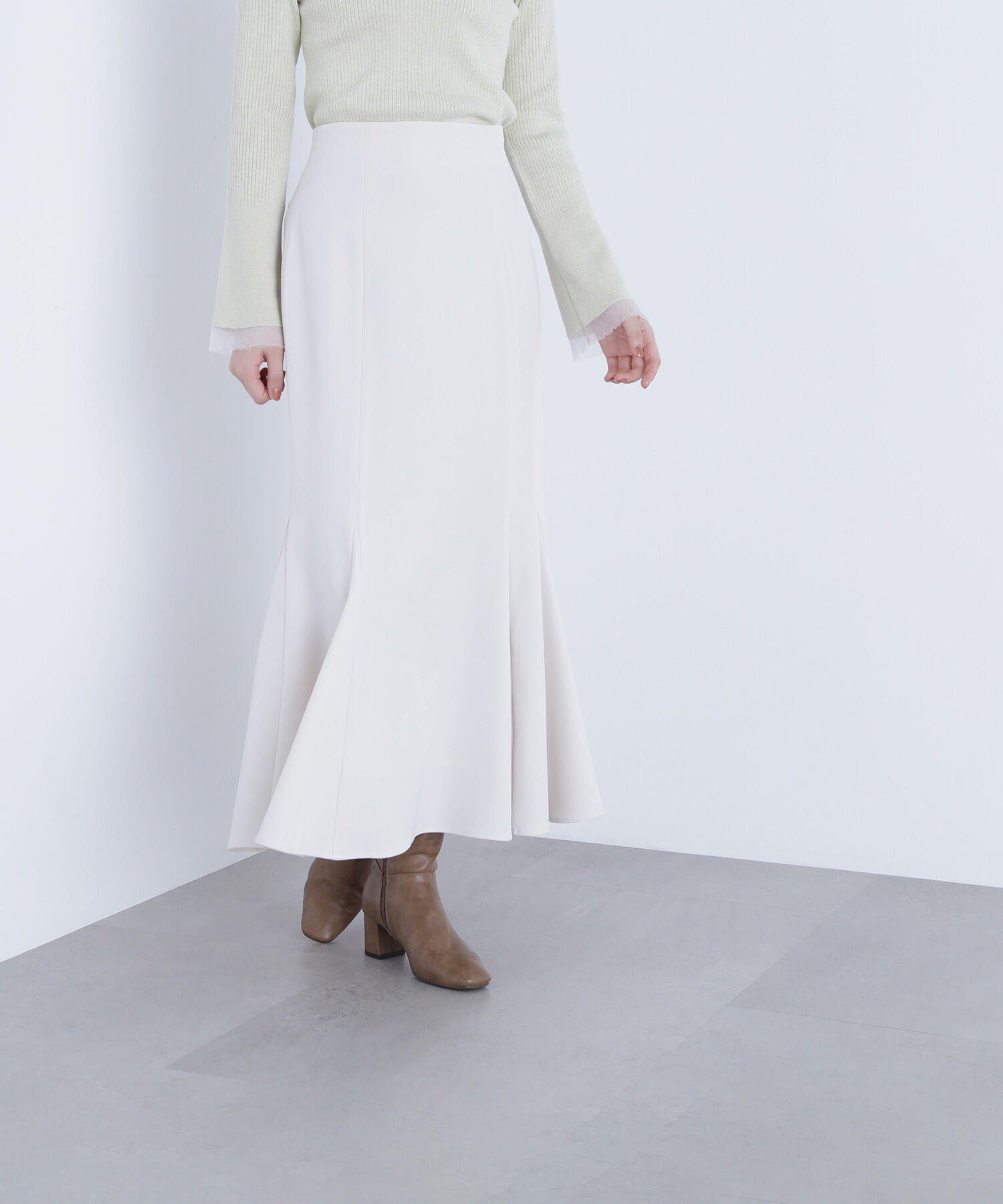  「ヘム切替マーメイドスカート」|スカート|