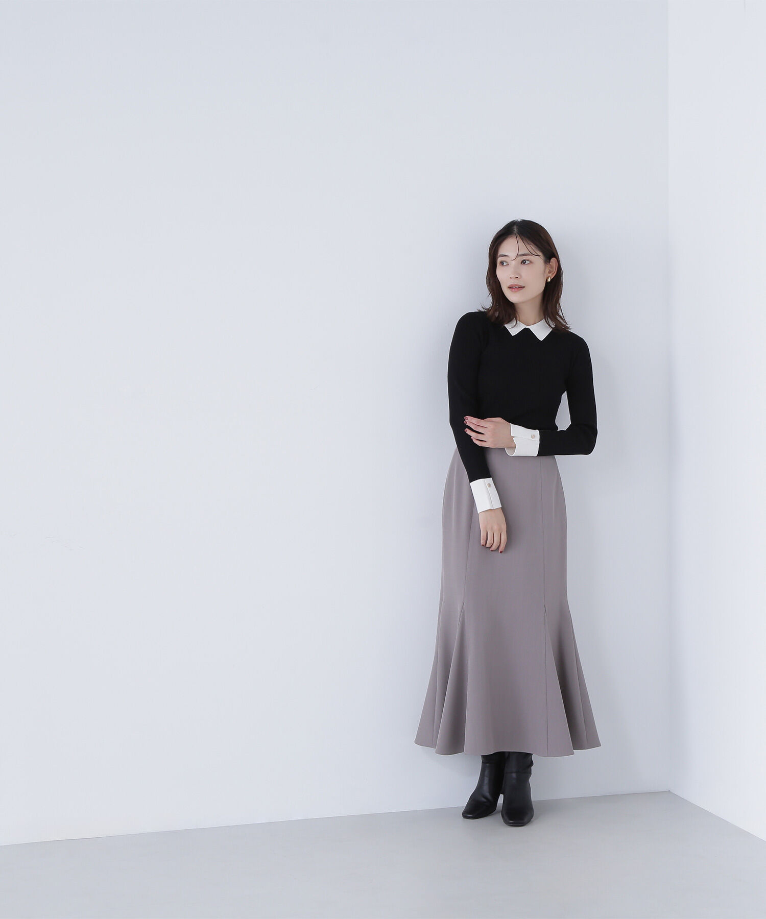  「ヘム切替マーメイドスカート」|スカート|