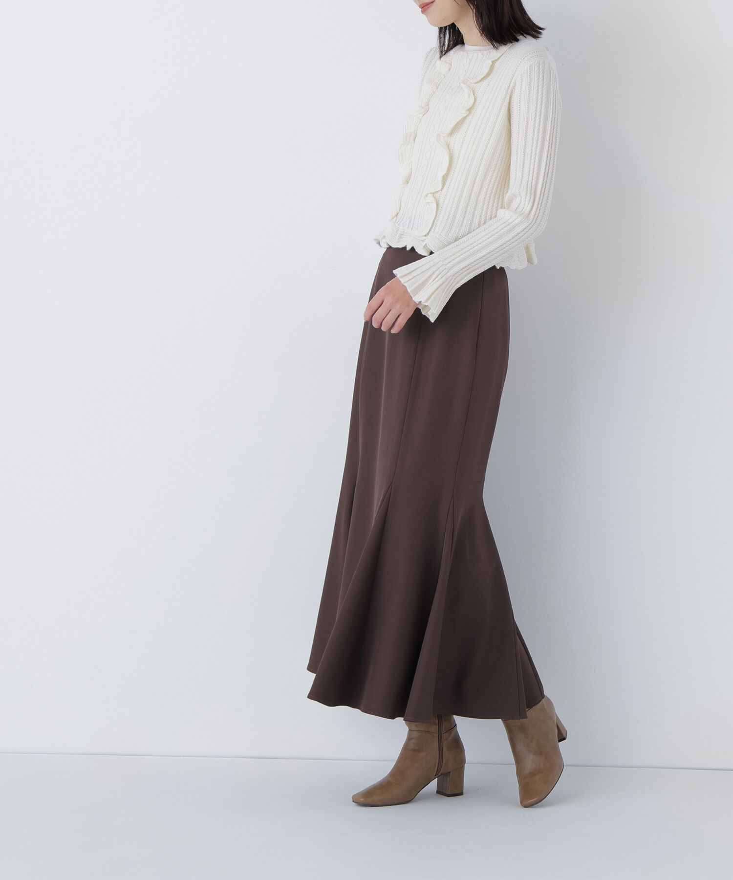  「ヘム切替マーメイドスカート」|スカート|