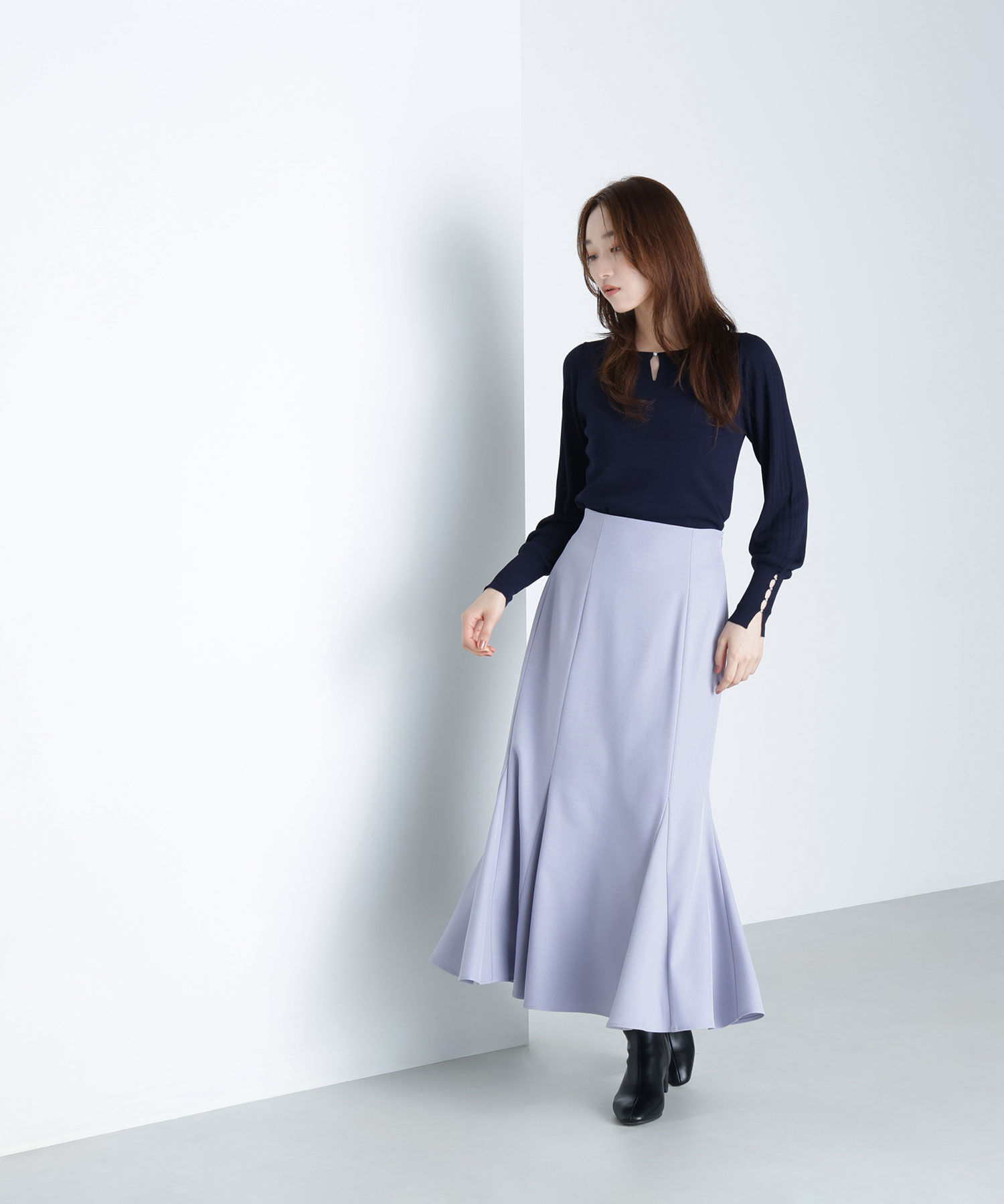  「ヘム切替マーメイドスカート」|スカート|