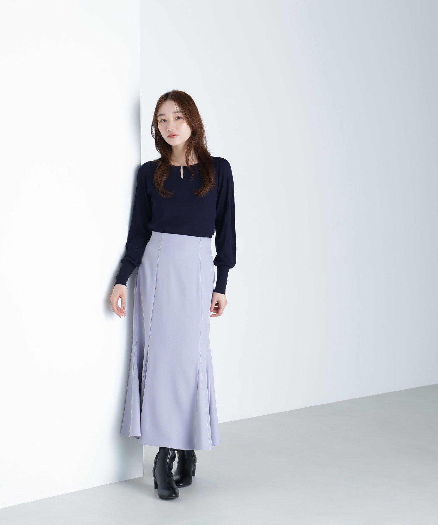  「ヘム切替マーメイドスカート」|スカート|