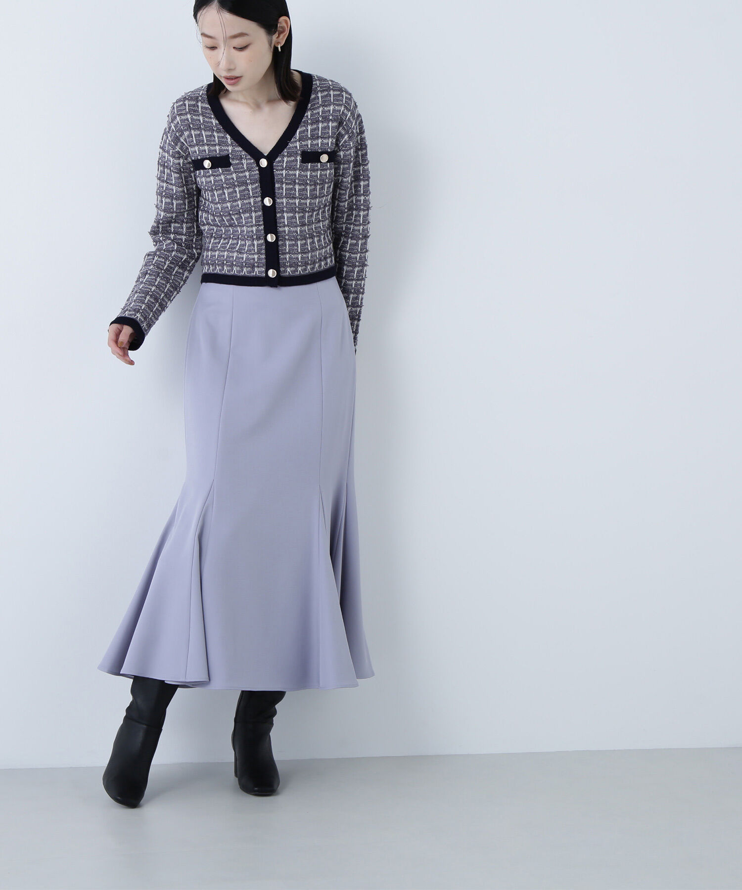  「ヘム切替マーメイドスカート」|スカート|