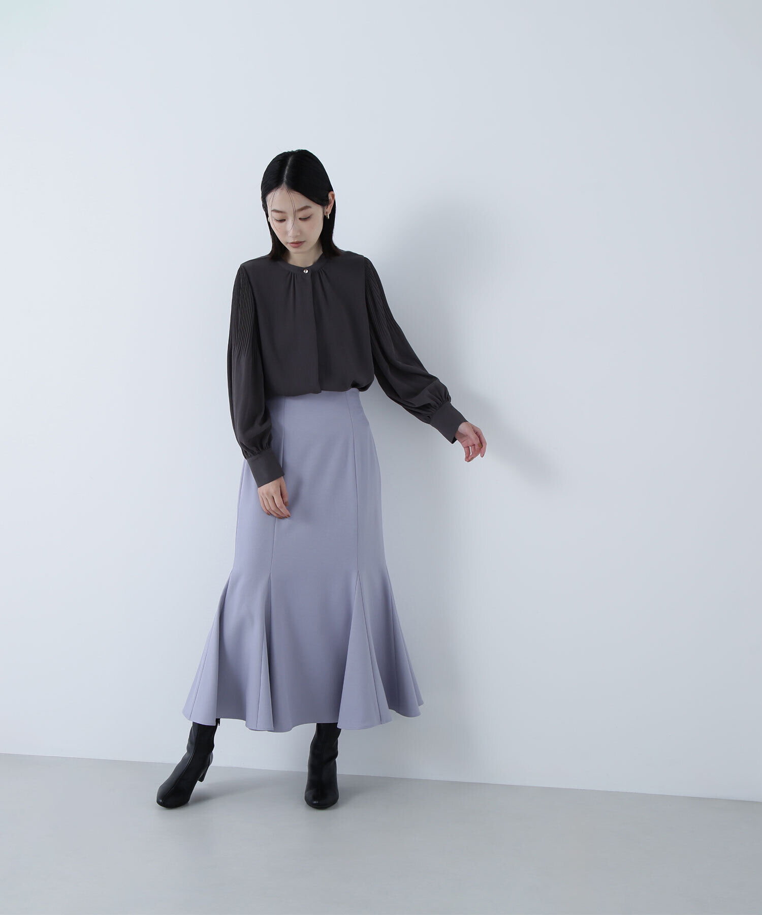  「ヘム切替マーメイドスカート」|スカート|