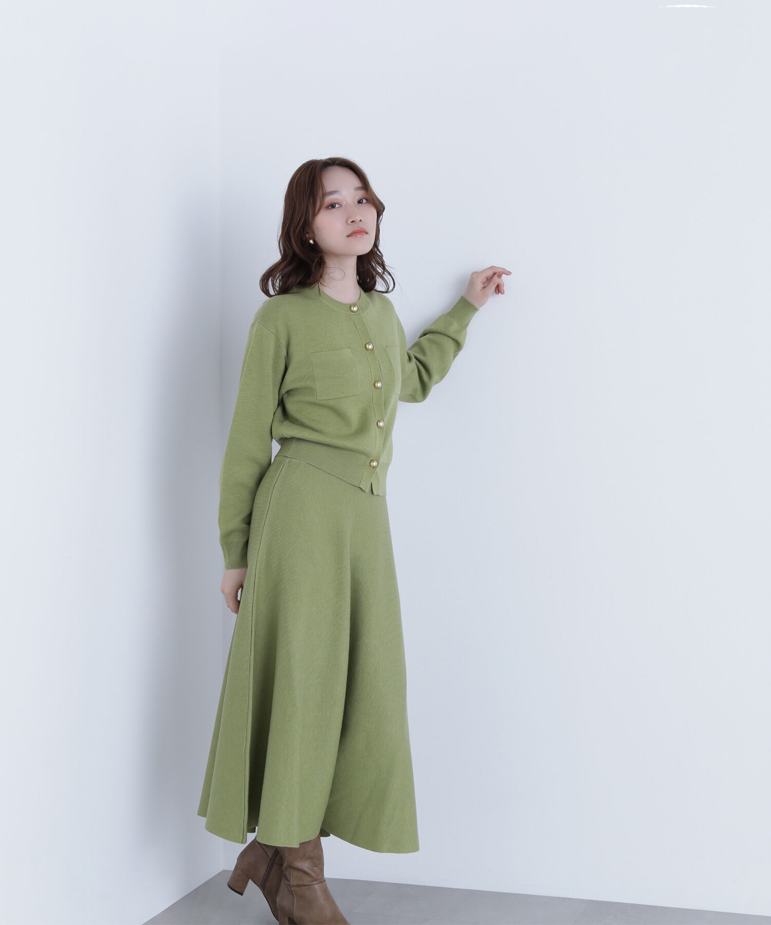  「ダブルフェイスニットセットアップ」|ワンピース|