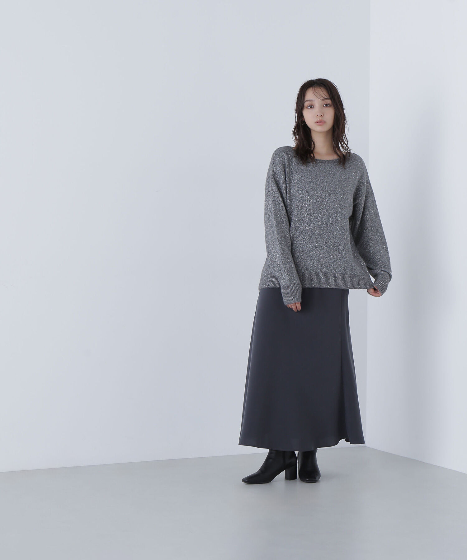  「スパンコールフェザーラメニット」|ニット・セーター|