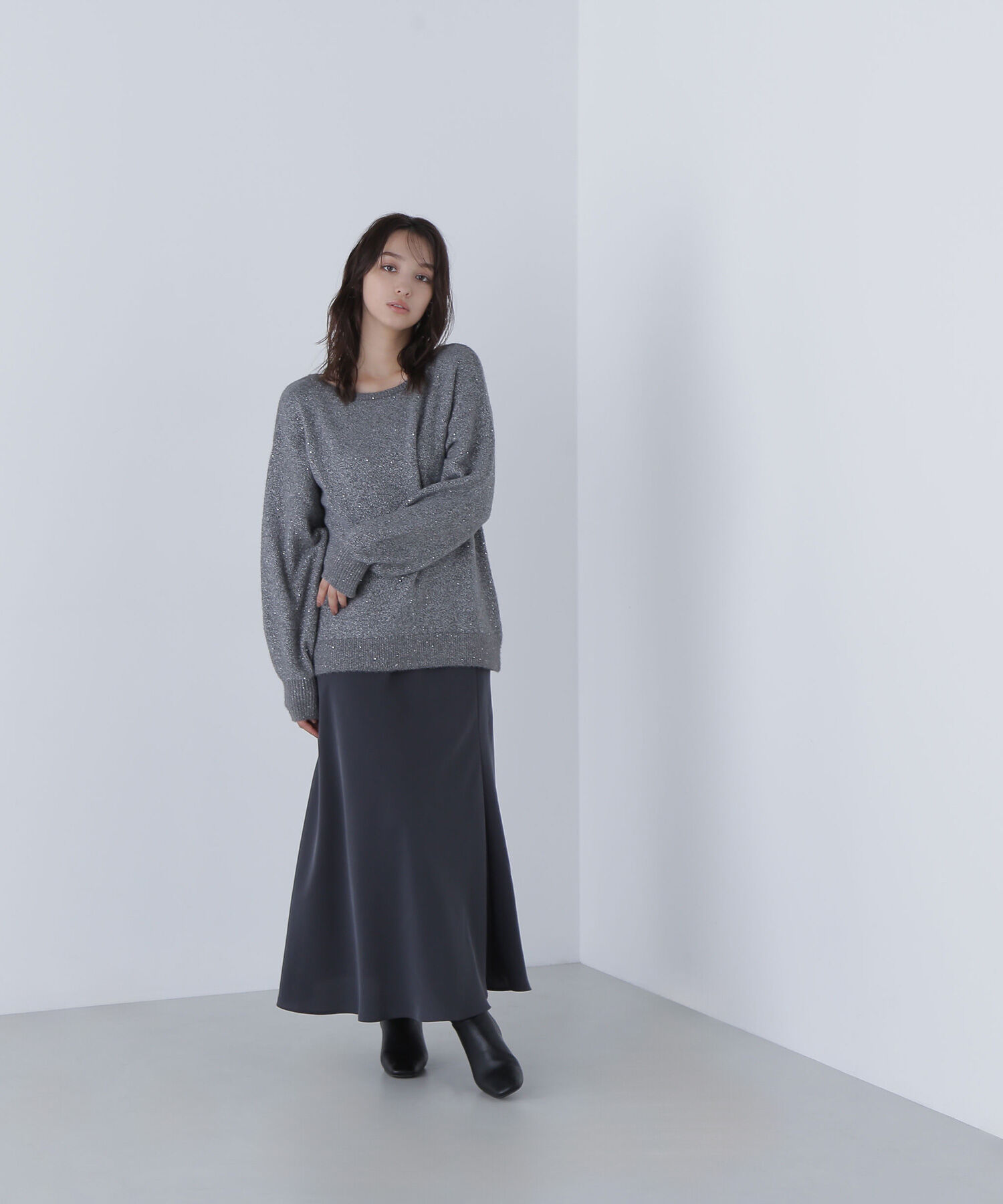  「スパンコールフェザーラメニット」|ニット・セーター|