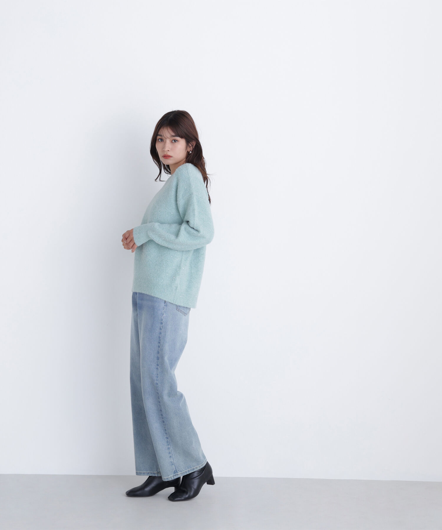  「スパンコールフェザーラメニット」|ニット・セーター|