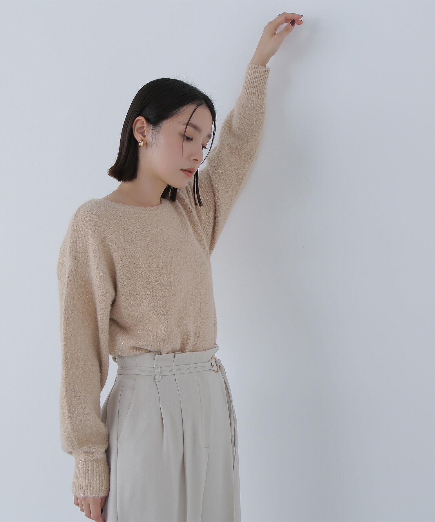  「スパンコールフェザーラメニット」|ニット・セーター|