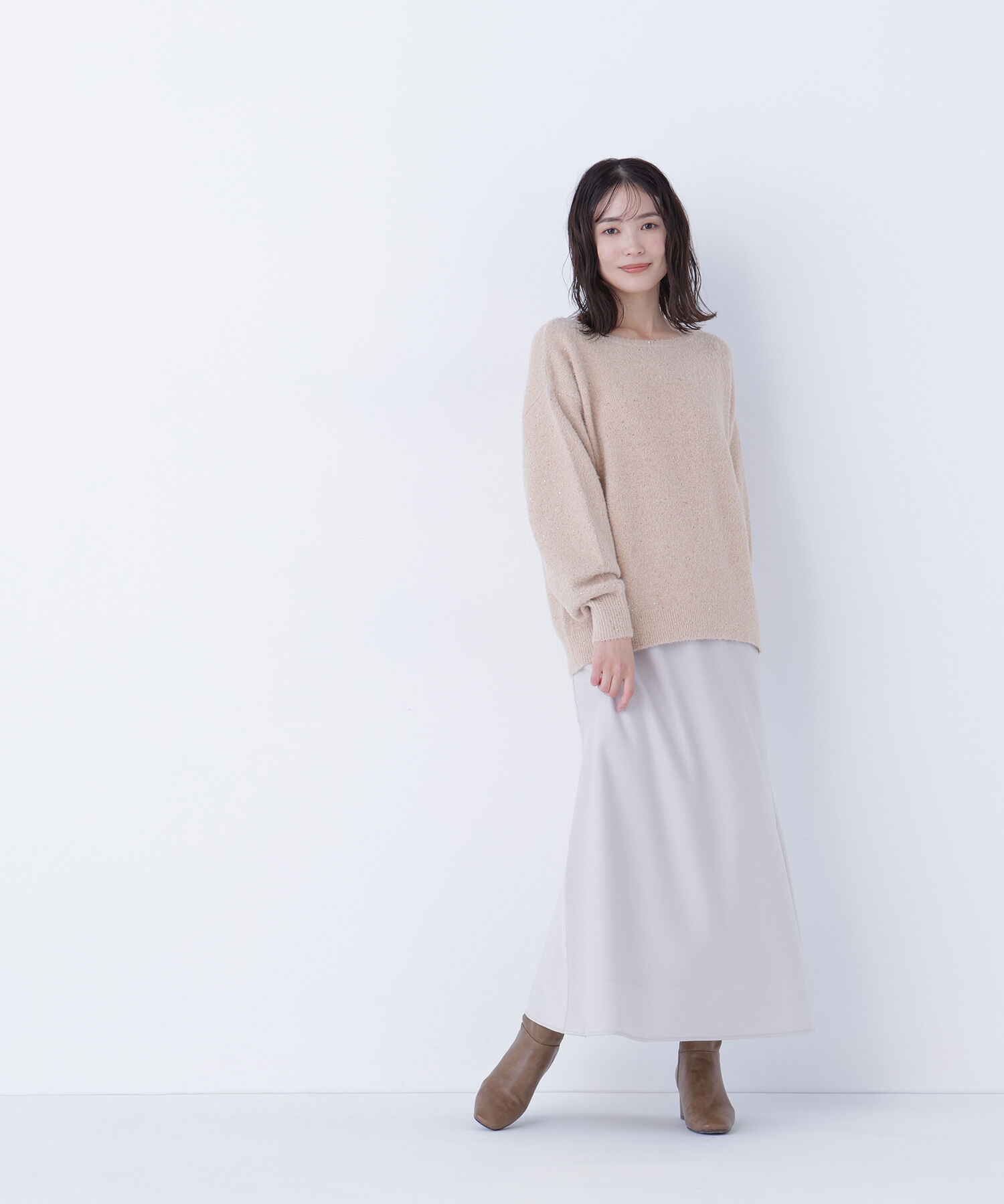  「スパンコールフェザーラメニット」|ニット・セーター|