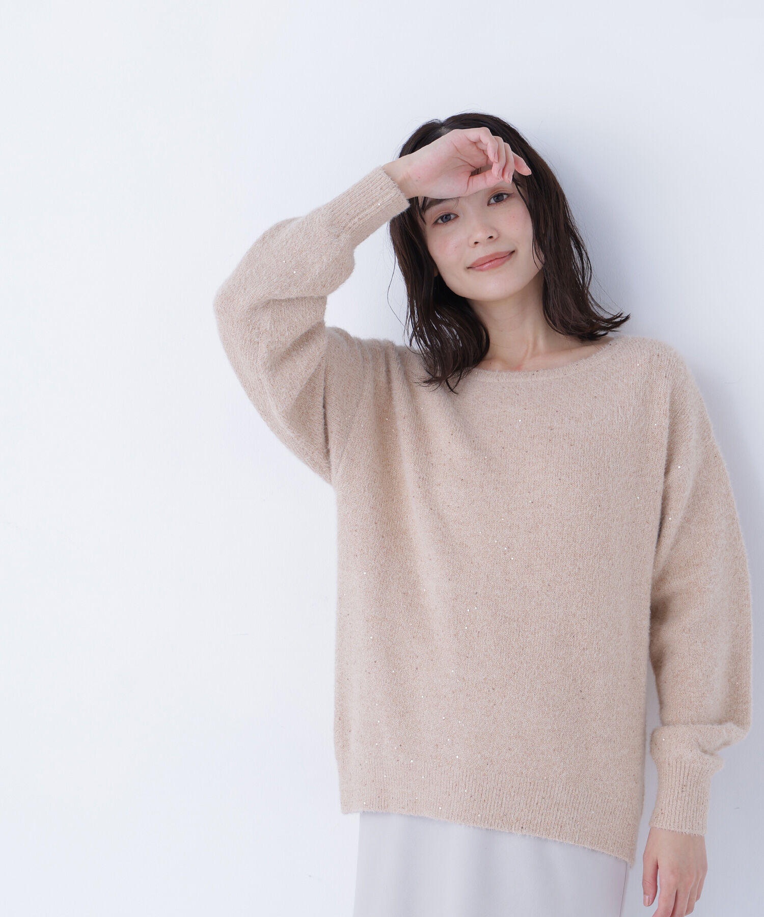  「スパンコールフェザーラメニット」|ニット・セーター|