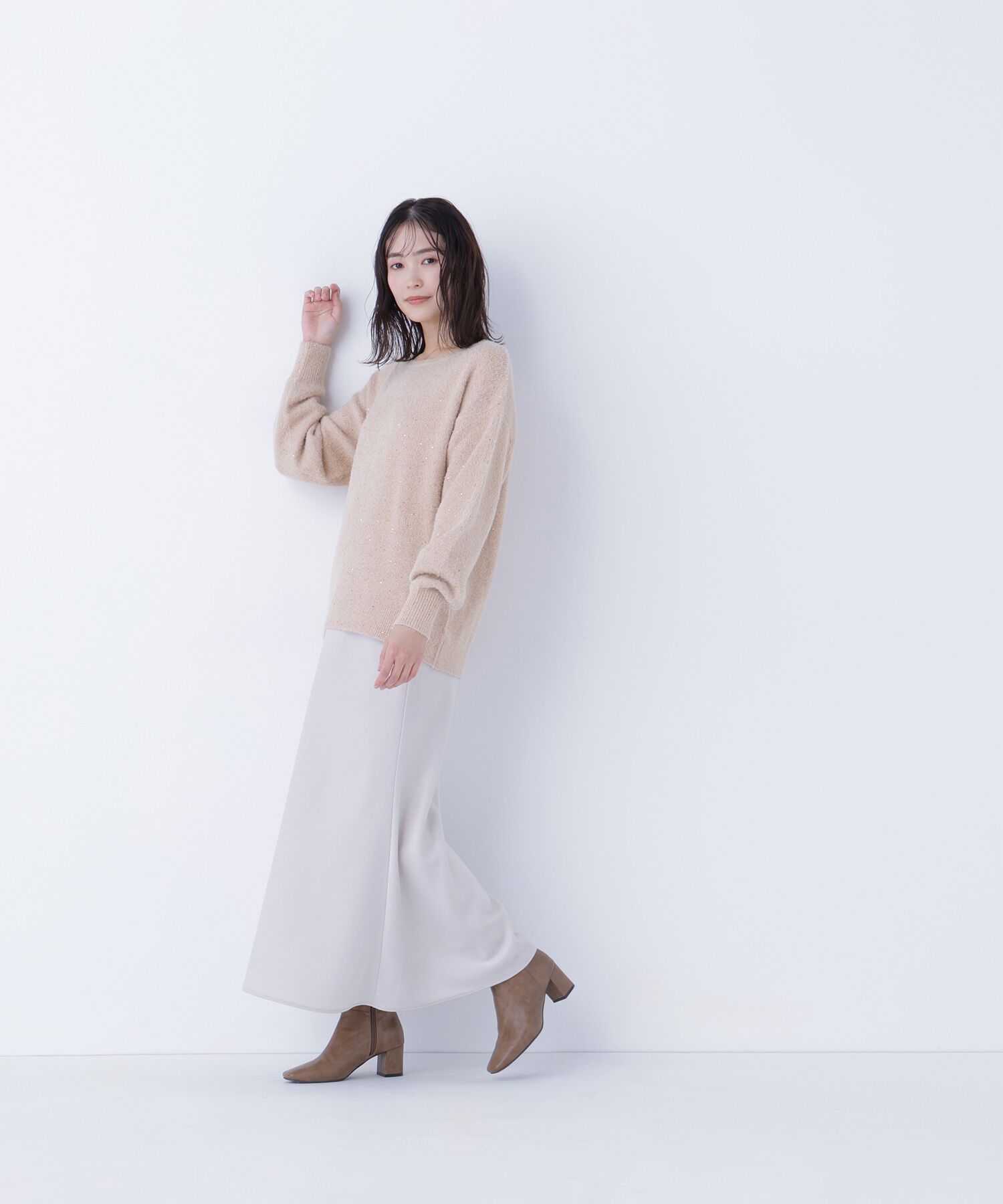  「スパンコールフェザーラメニット」|ニット・セーター|