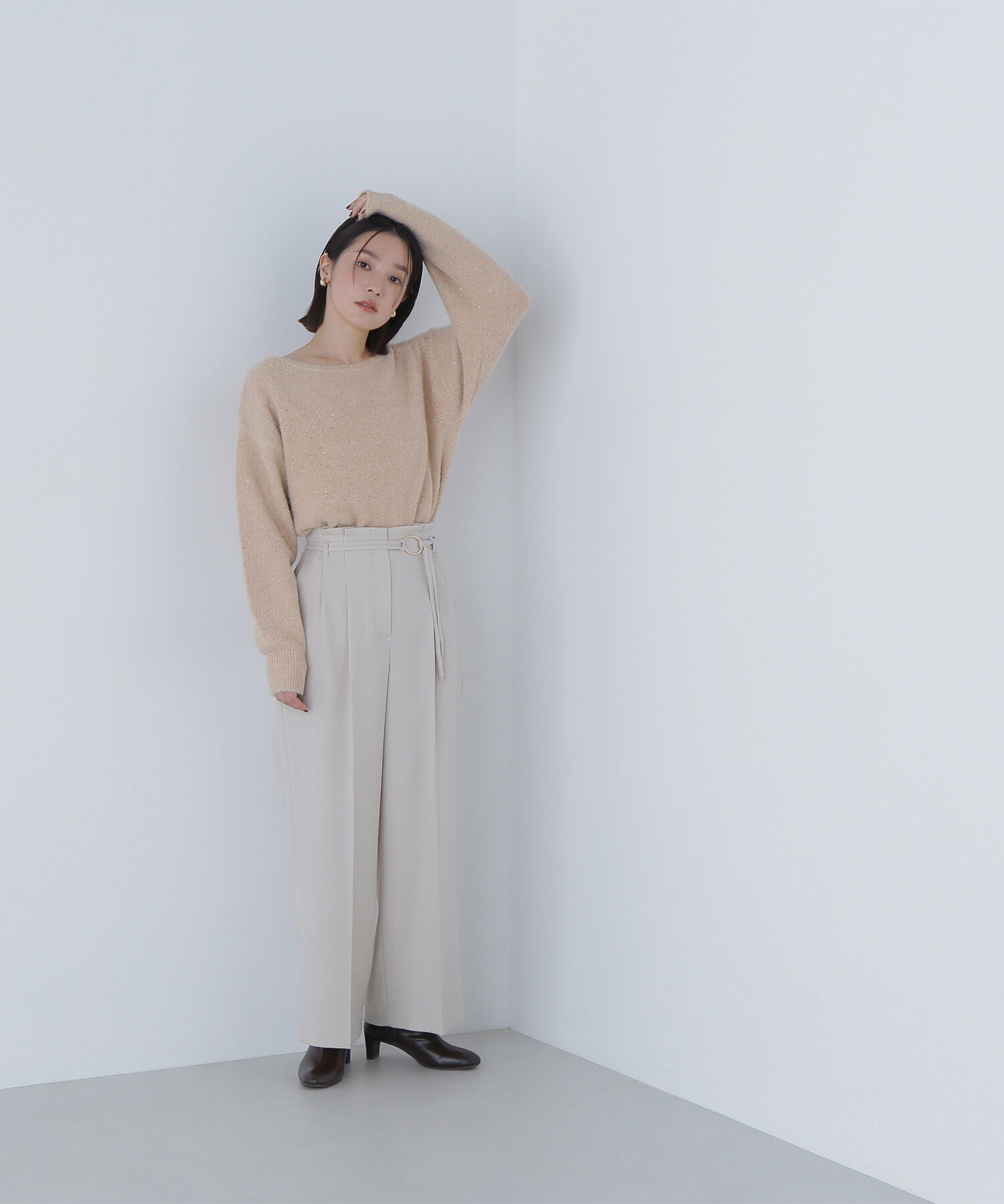  「スパンコールフェザーラメニット」|ニット・セーター|