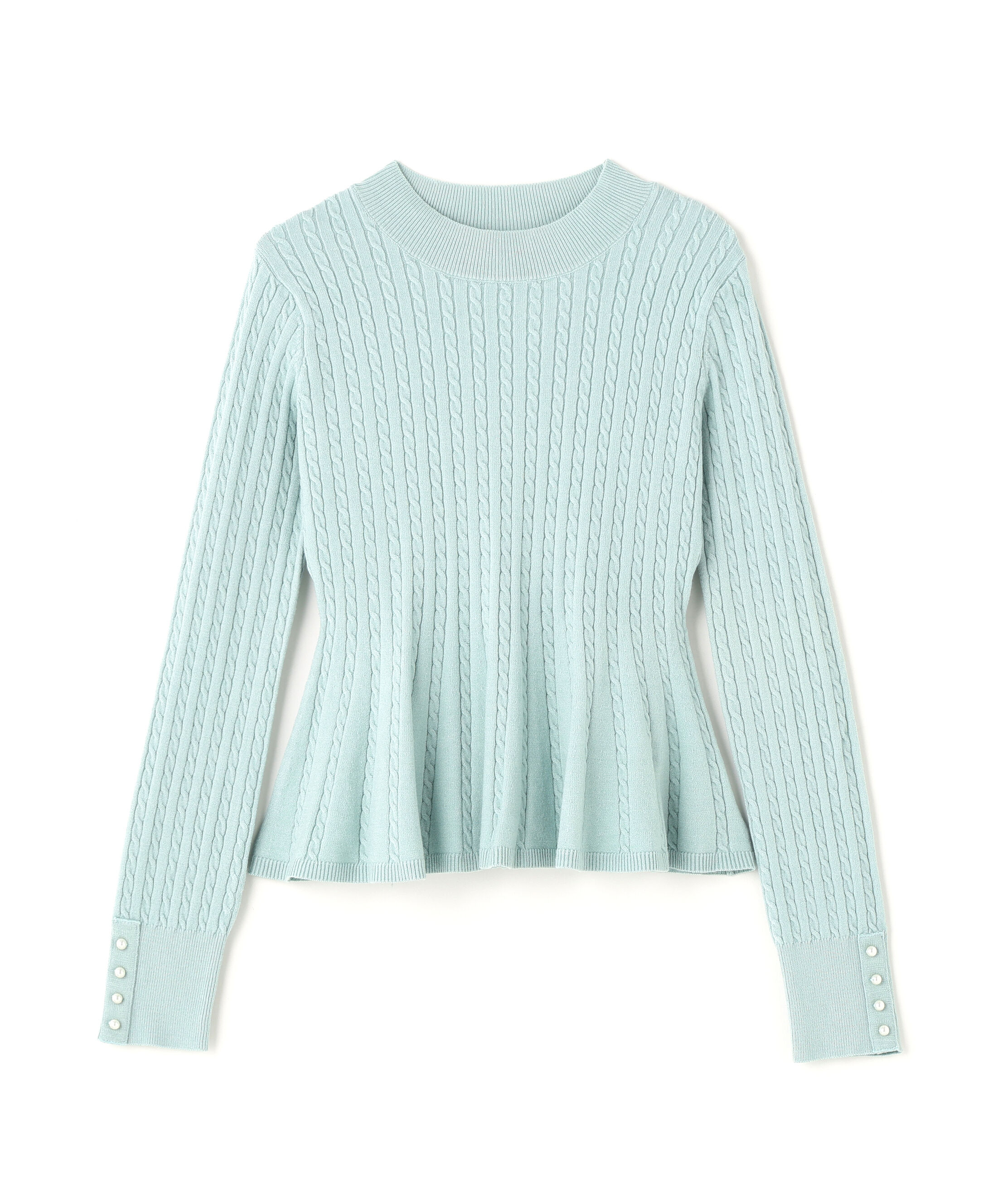  「ケーブルペプラムニット」|ニット・セーター|