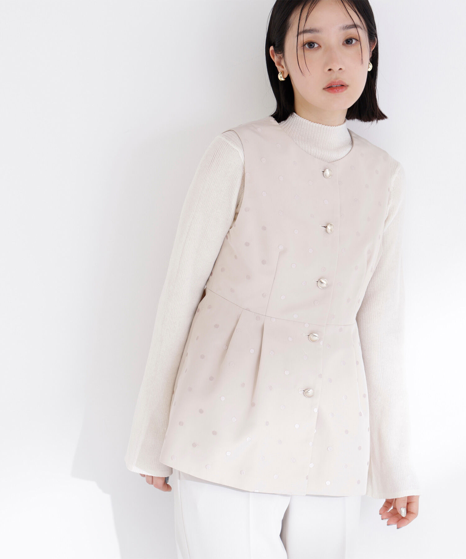  「ドットペプラムジレ」|ブルゾン・スタジャン|