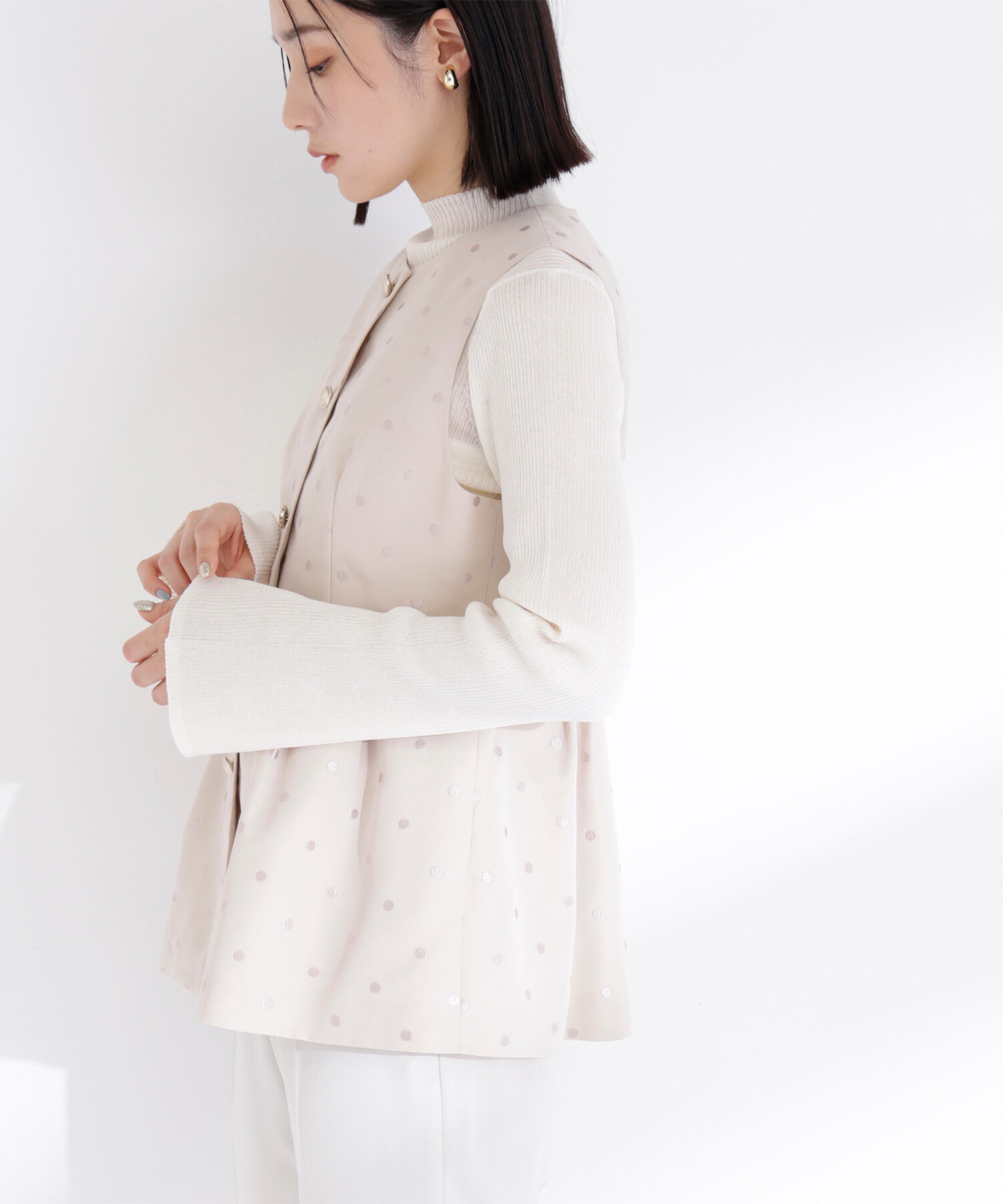  「ドットペプラムジレ」|ブルゾン・スタジャン|