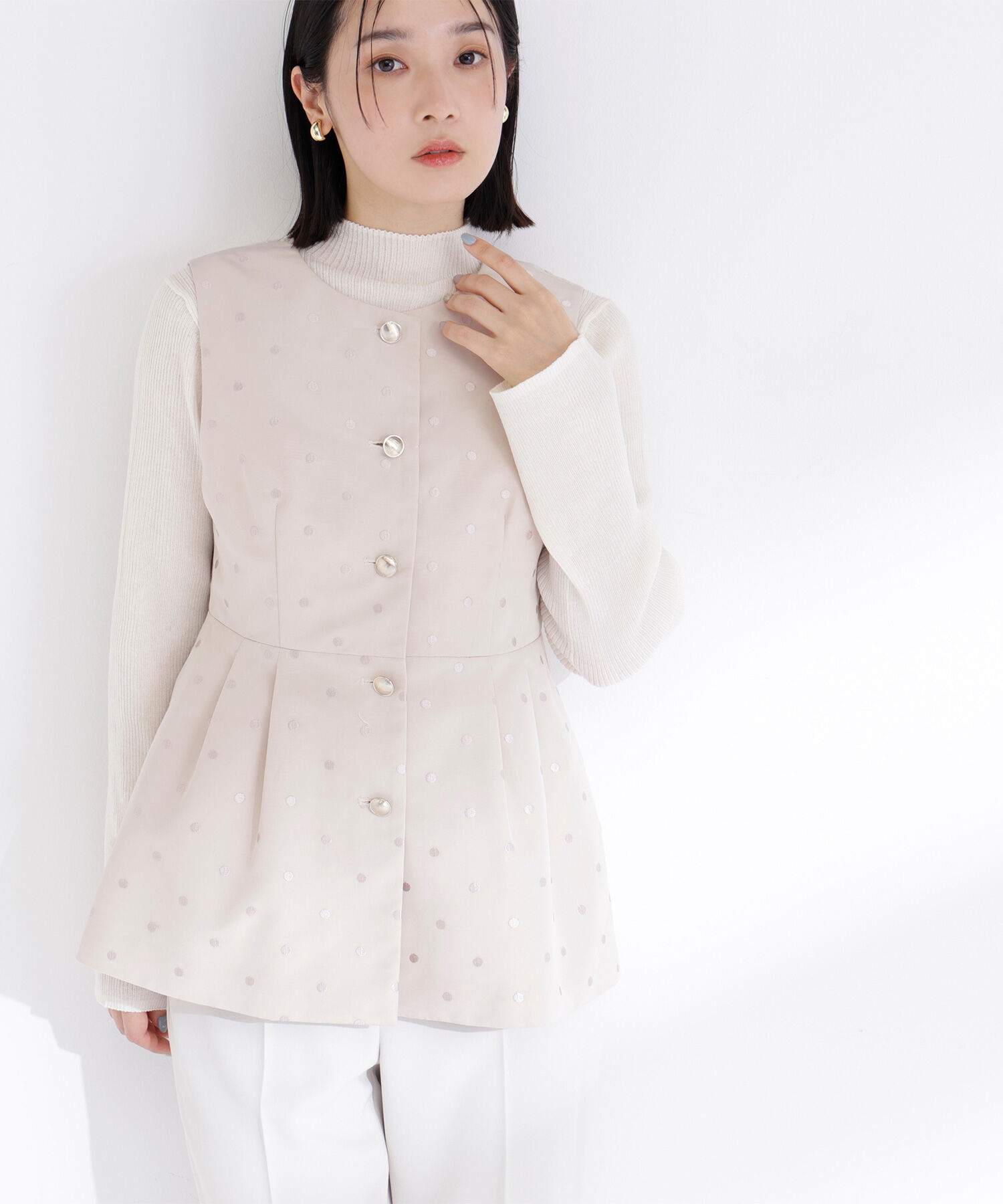  「ドットペプラムジレ」|ブルゾン・スタジャン|