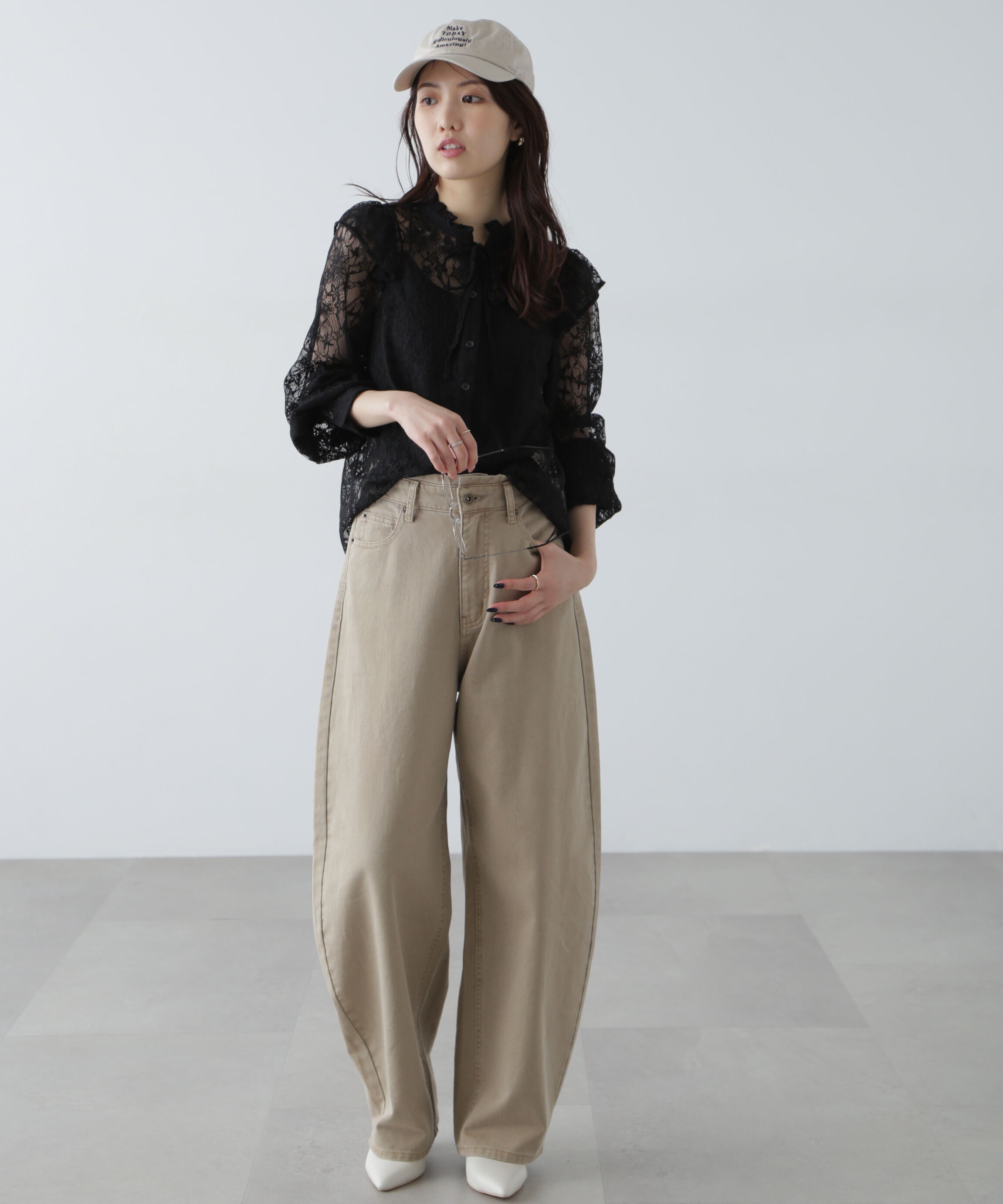  「スタンドフリルブラウス」|シャツ・ブラウス|