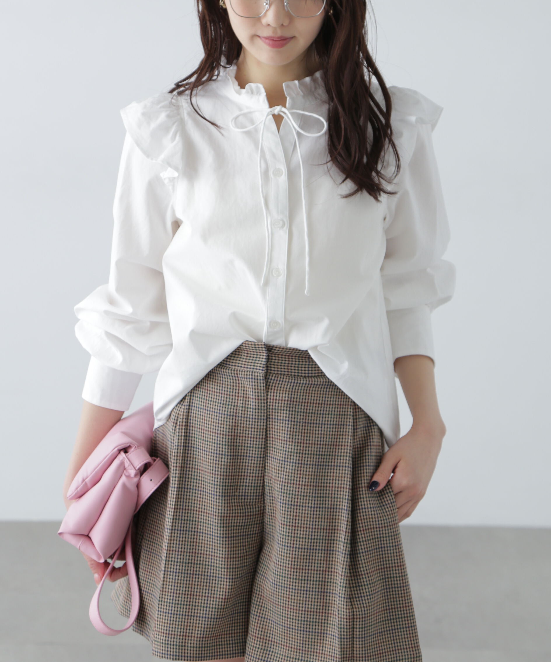  「スタンドフリルブラウス」|シャツ・ブラウス|