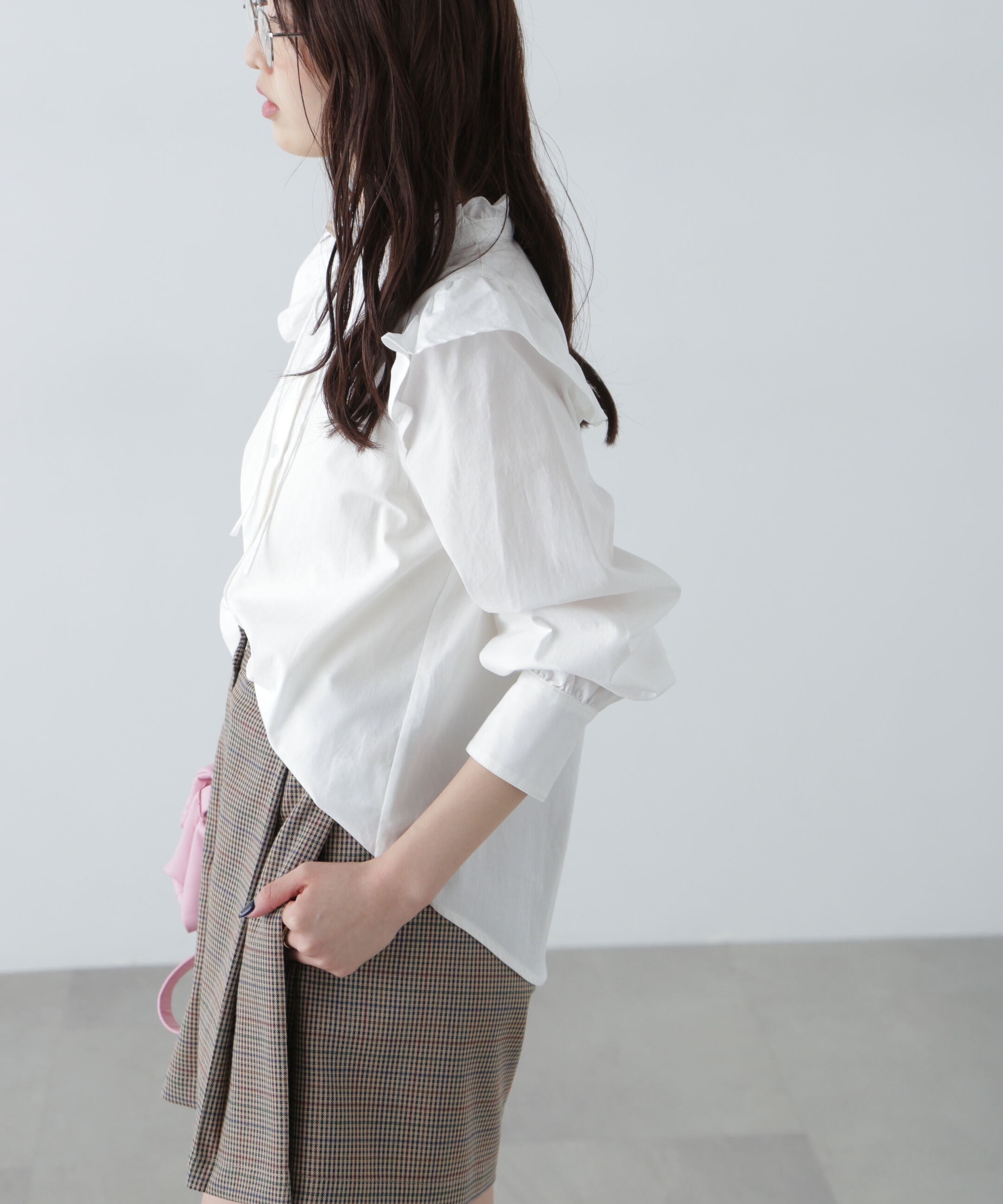  「スタンドフリルブラウス」|シャツ・ブラウス|