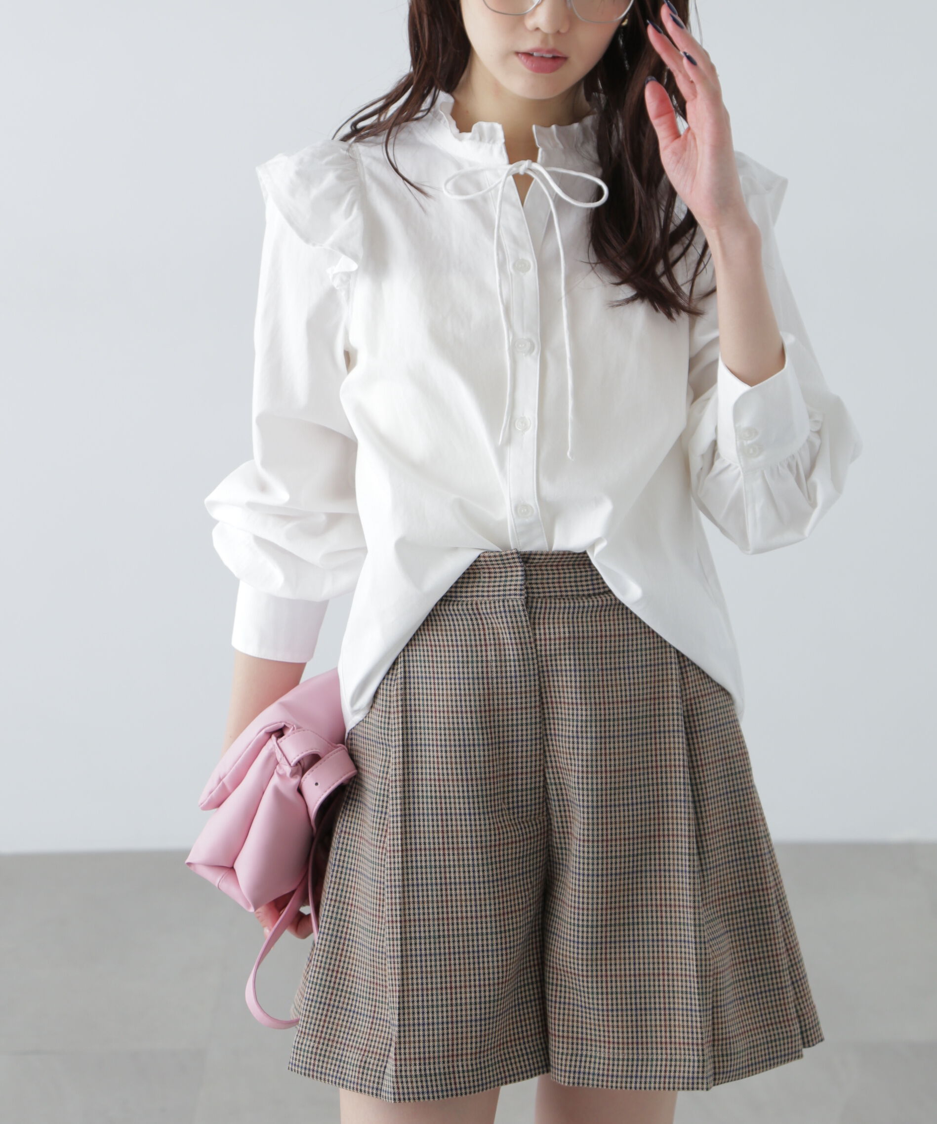  「スタンドフリルブラウス」|シャツ・ブラウス|