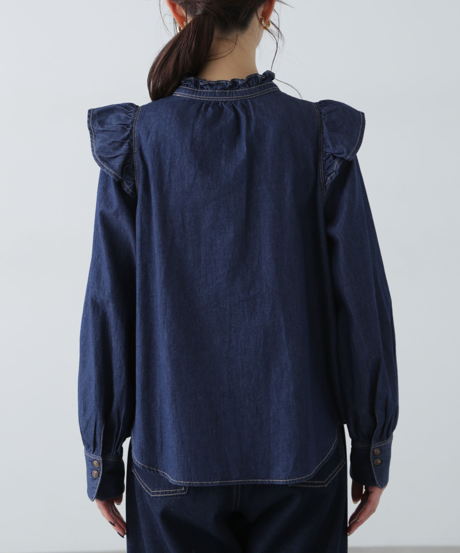  「スタンドフリルブラウス」|シャツ・ブラウス|