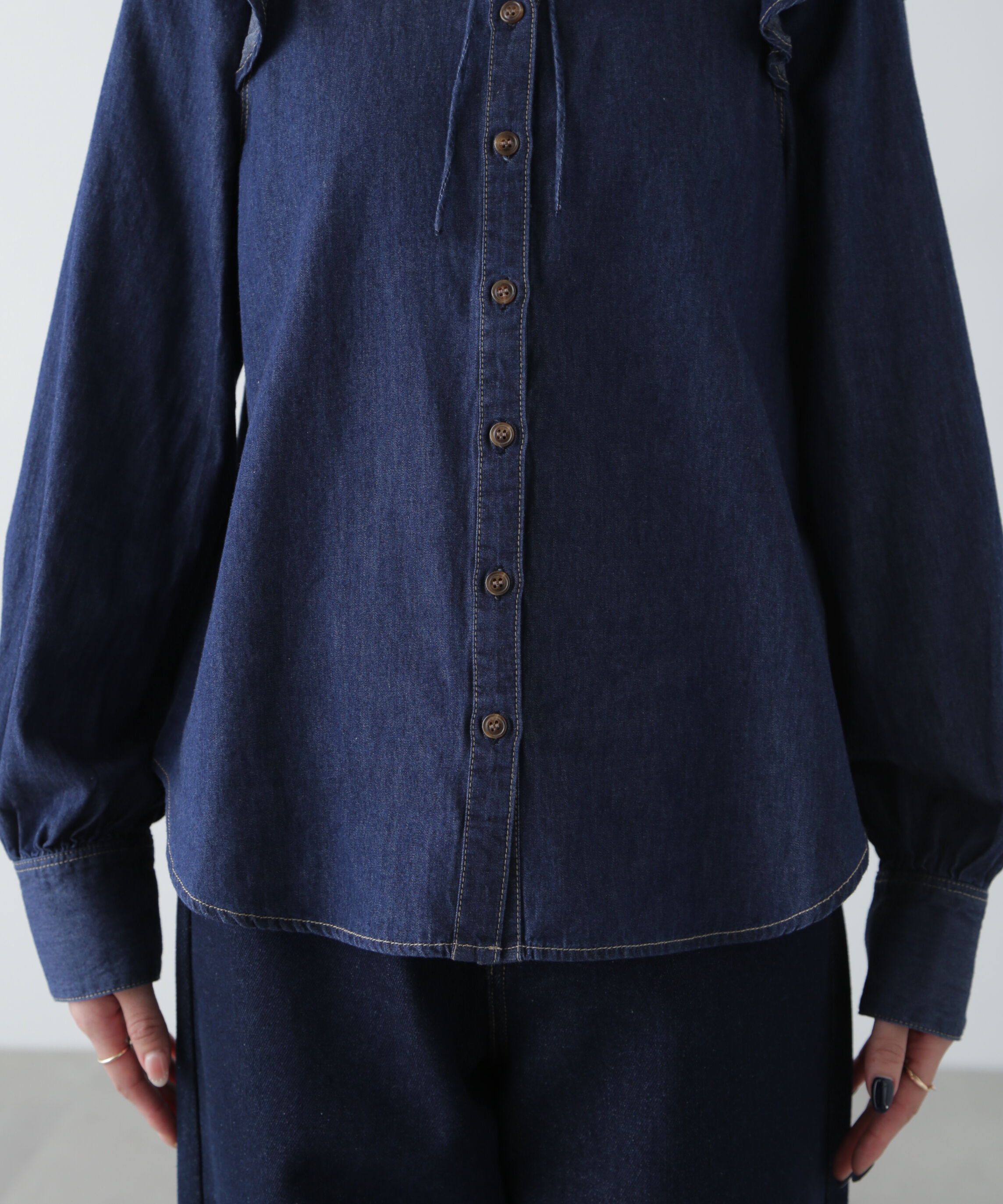  「スタンドフリルブラウス」|シャツ・ブラウス|