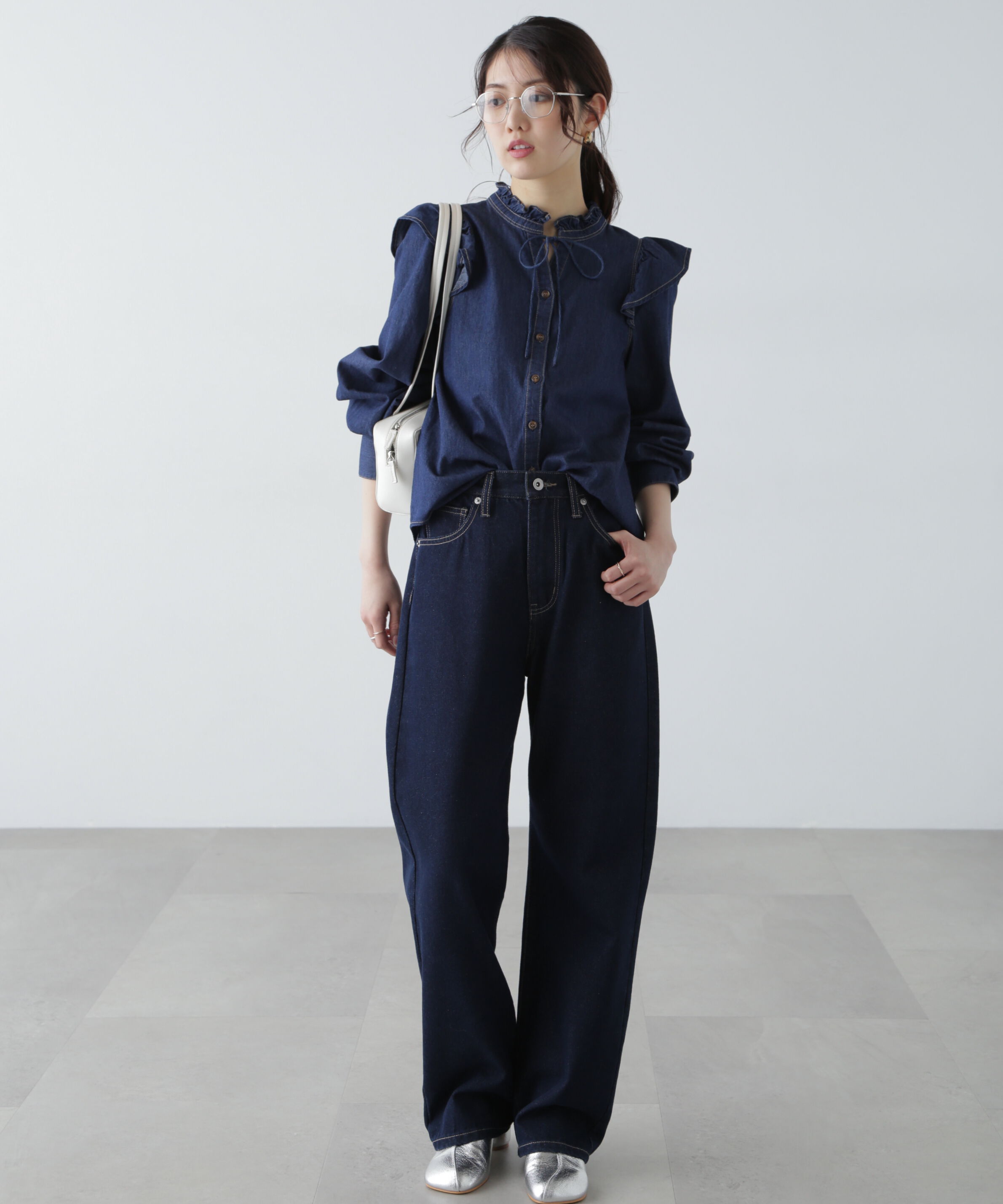  「スタンドフリルブラウス」|シャツ・ブラウス|