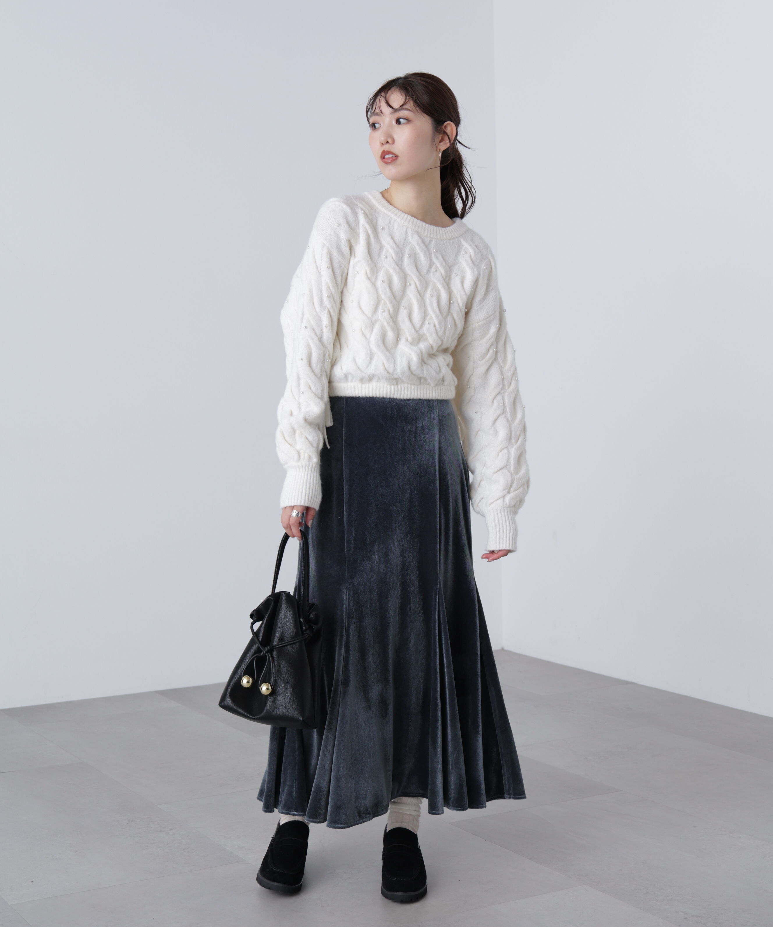  「ベロアマーメイドスカート」|スカート|