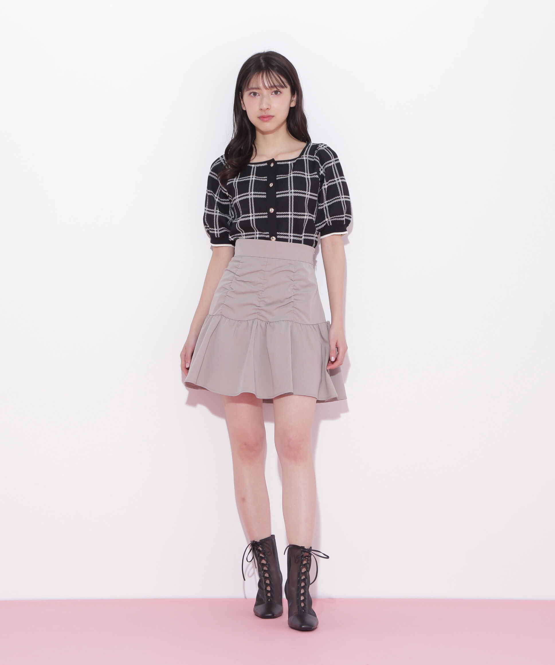  「ギャザーデザインミニスカパン」|その他|