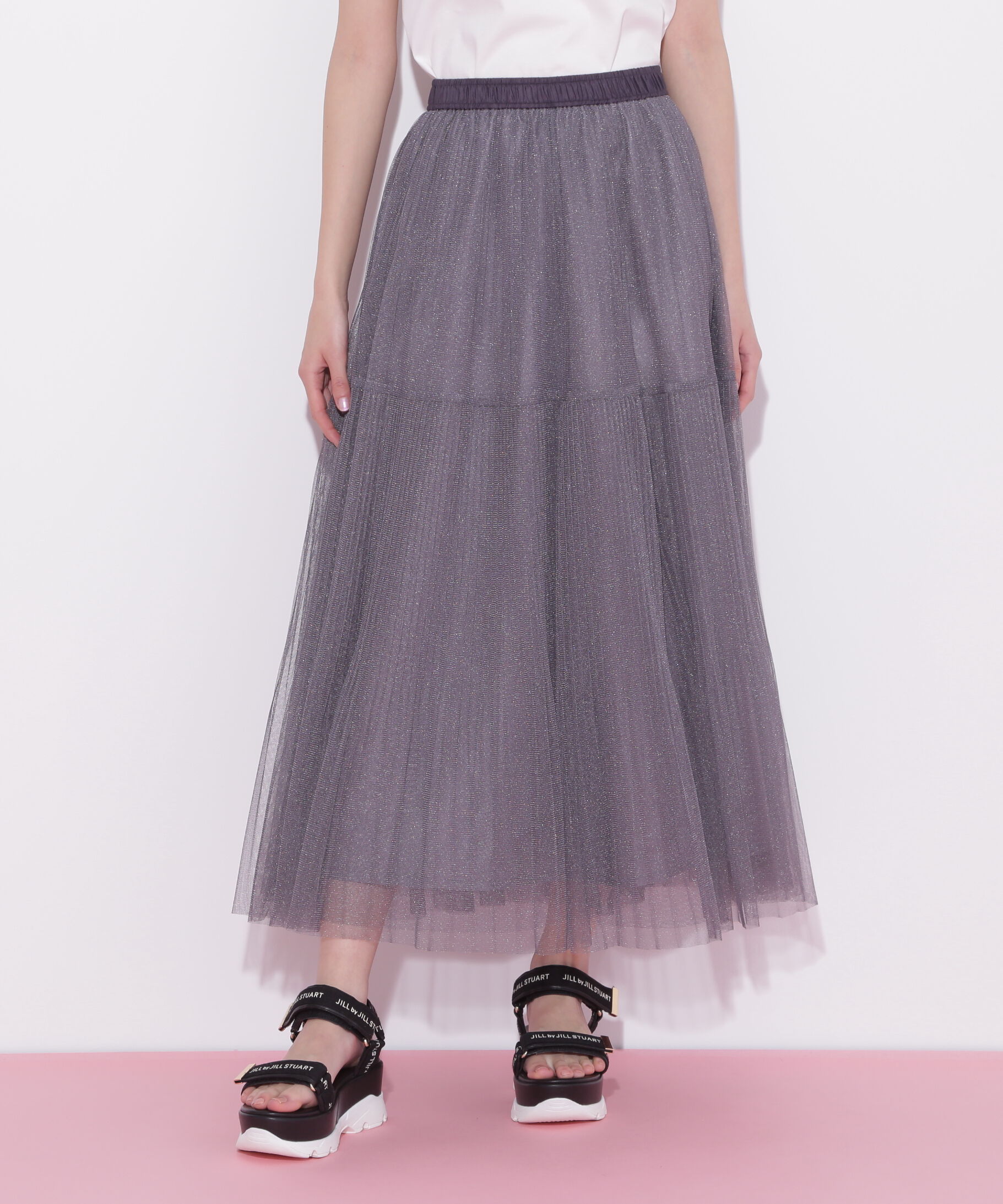  「ボリュームティアードチュールスカート」|スカート|