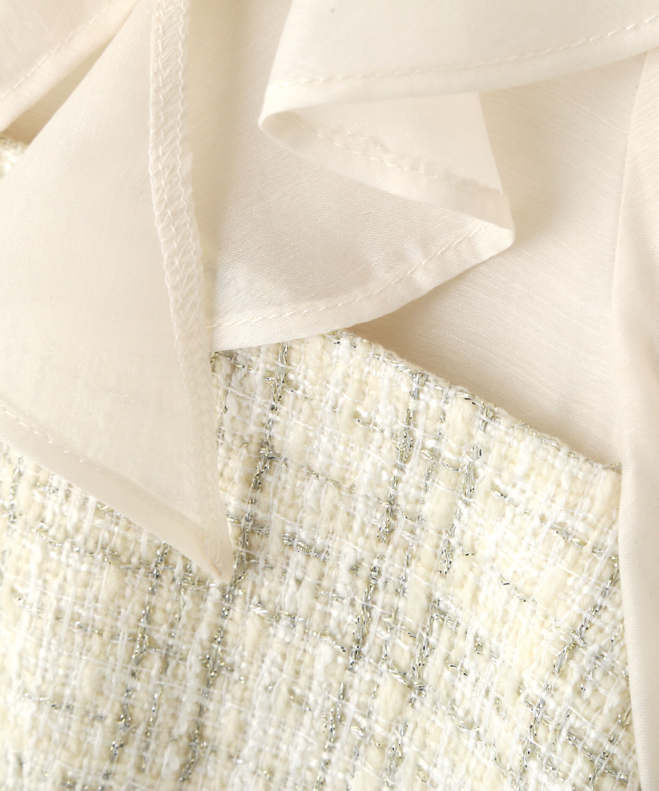  「ブラウスドッキングツィードワンピース」|ワンピース|