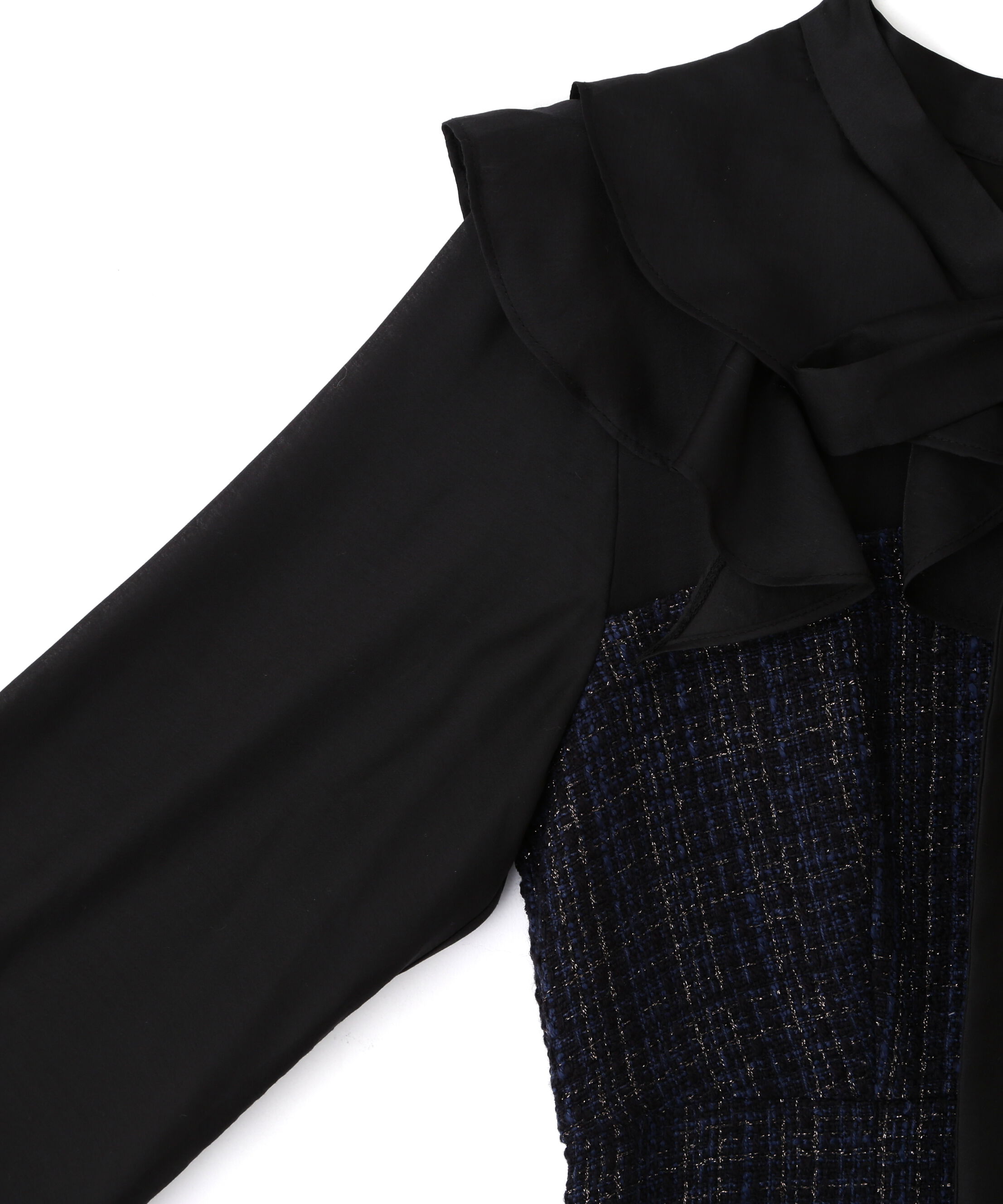  「ブラウスドッキングツィードワンピース」|ワンピース|