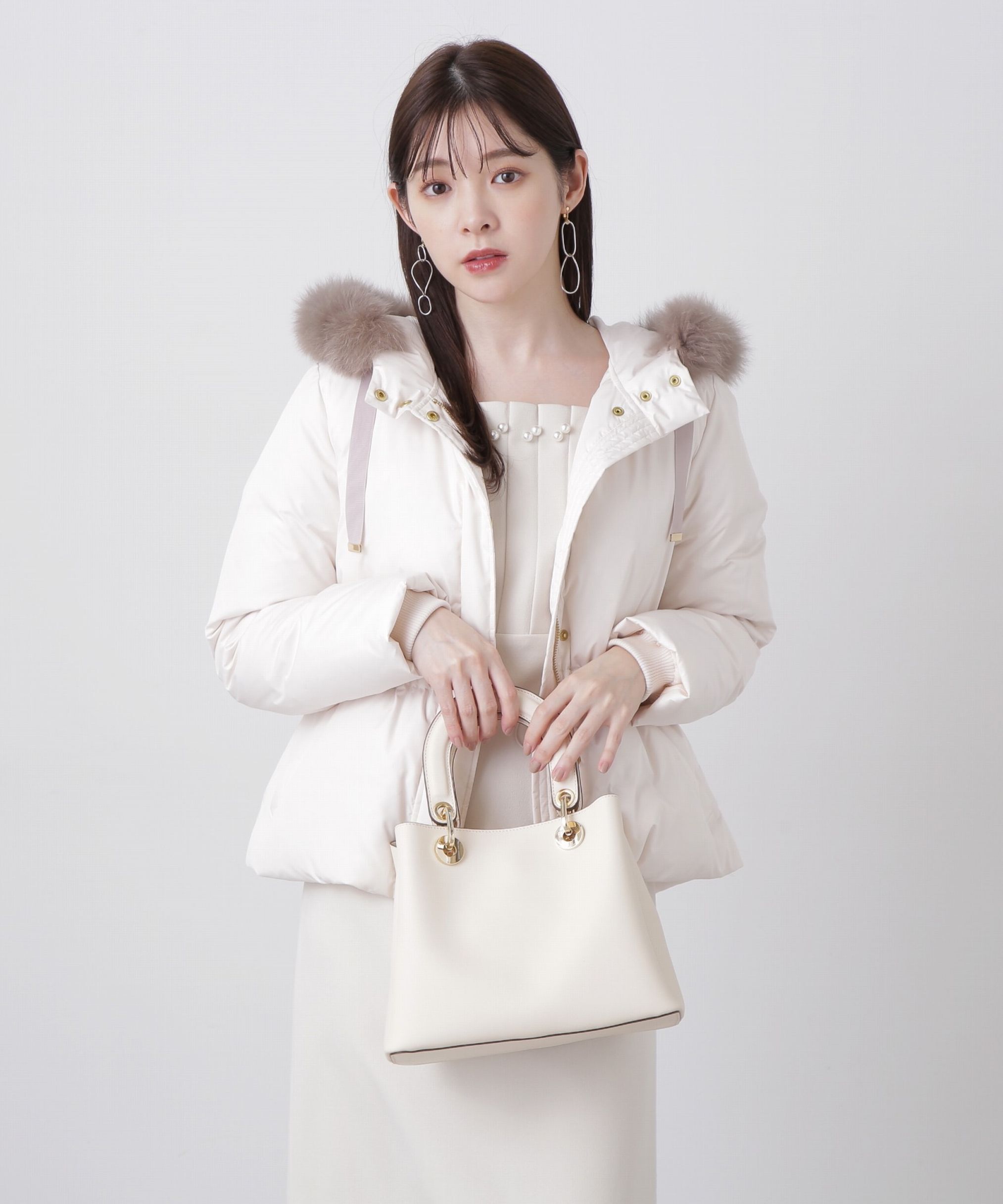 PROPORTION BODY DRESSING「ウエストマークショートダウン/23AW」|ブルゾン・スタジャン|エクリュ1