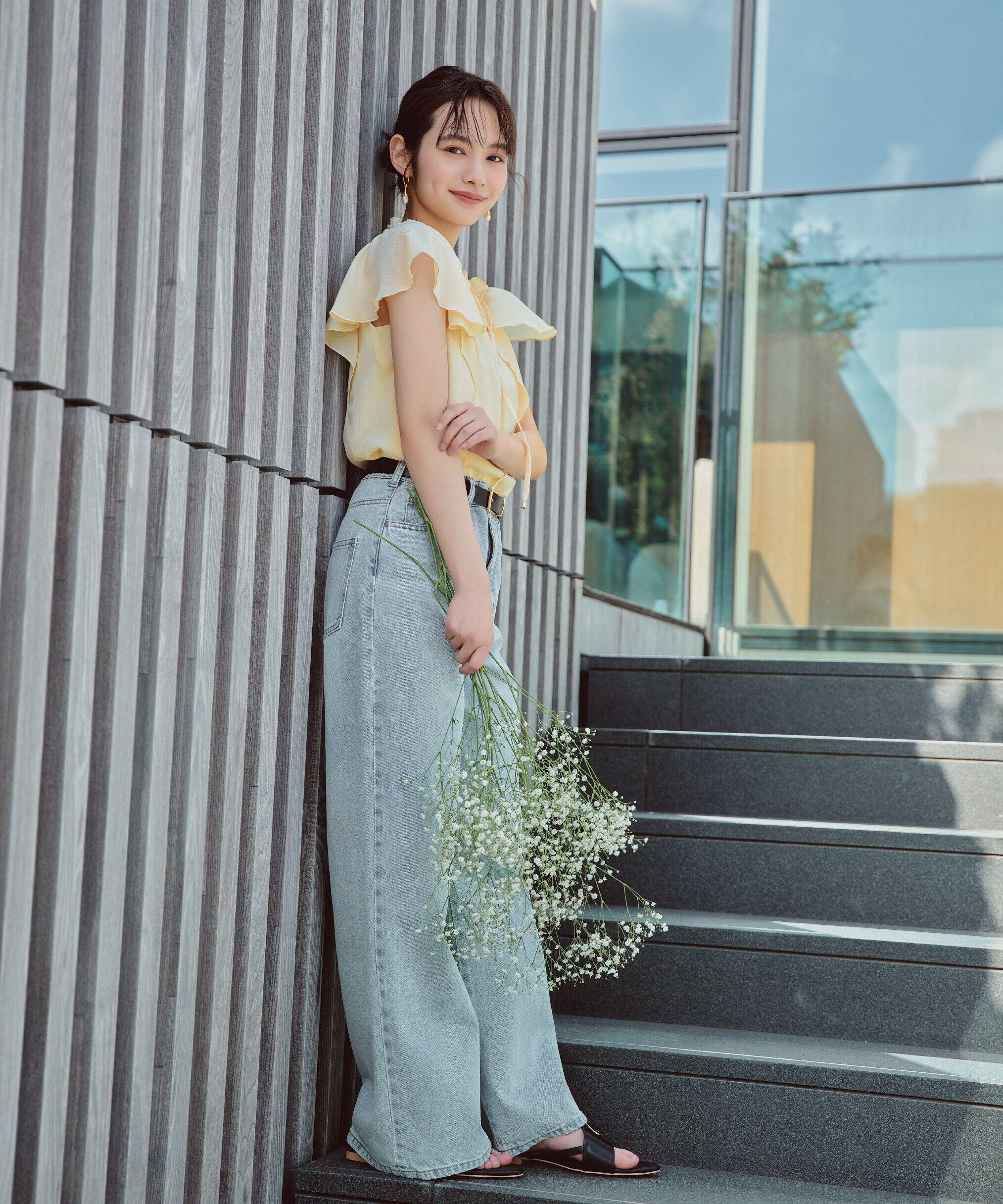 PROPORTION BODY DRESSING「ワイドデニムパンツ 新色カラー：ブルー」|その他|