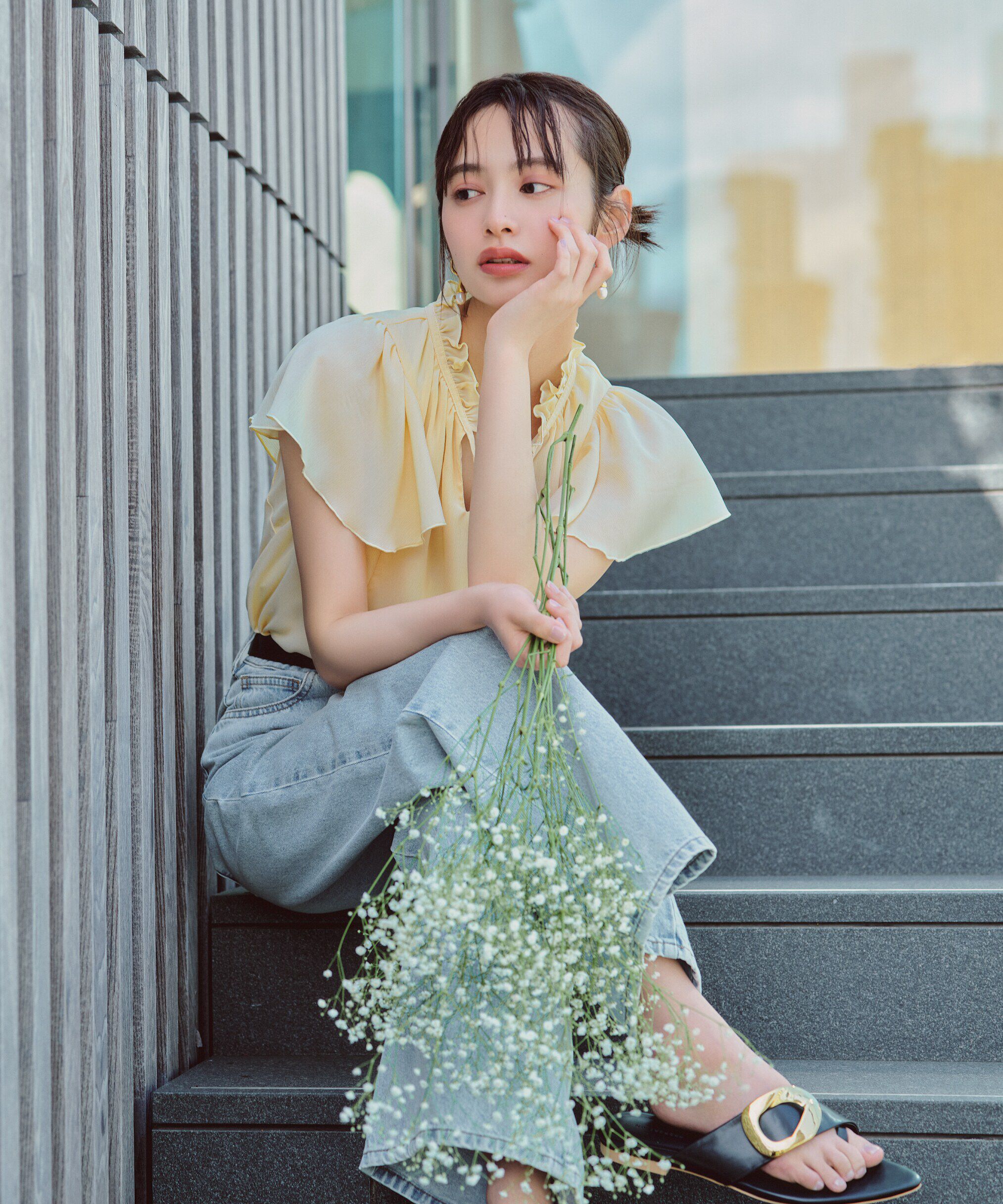 PROPORTION BODY DRESSING「ワイドデニムパンツ 新色カラー：ブルー」|その他|