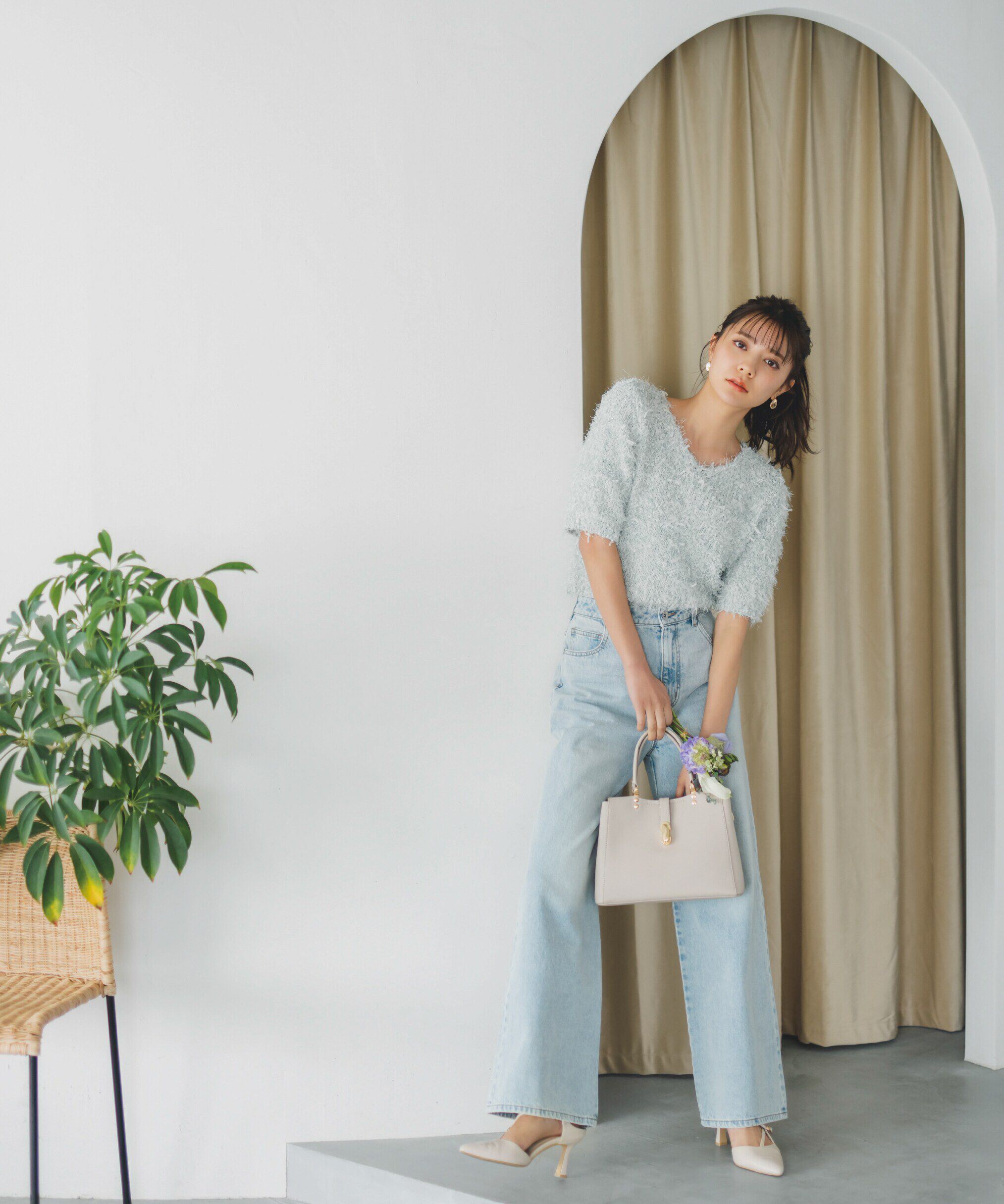 PROPORTION BODY DRESSING「ワイドデニムパンツ 新色カラー：ブルー」|その他|