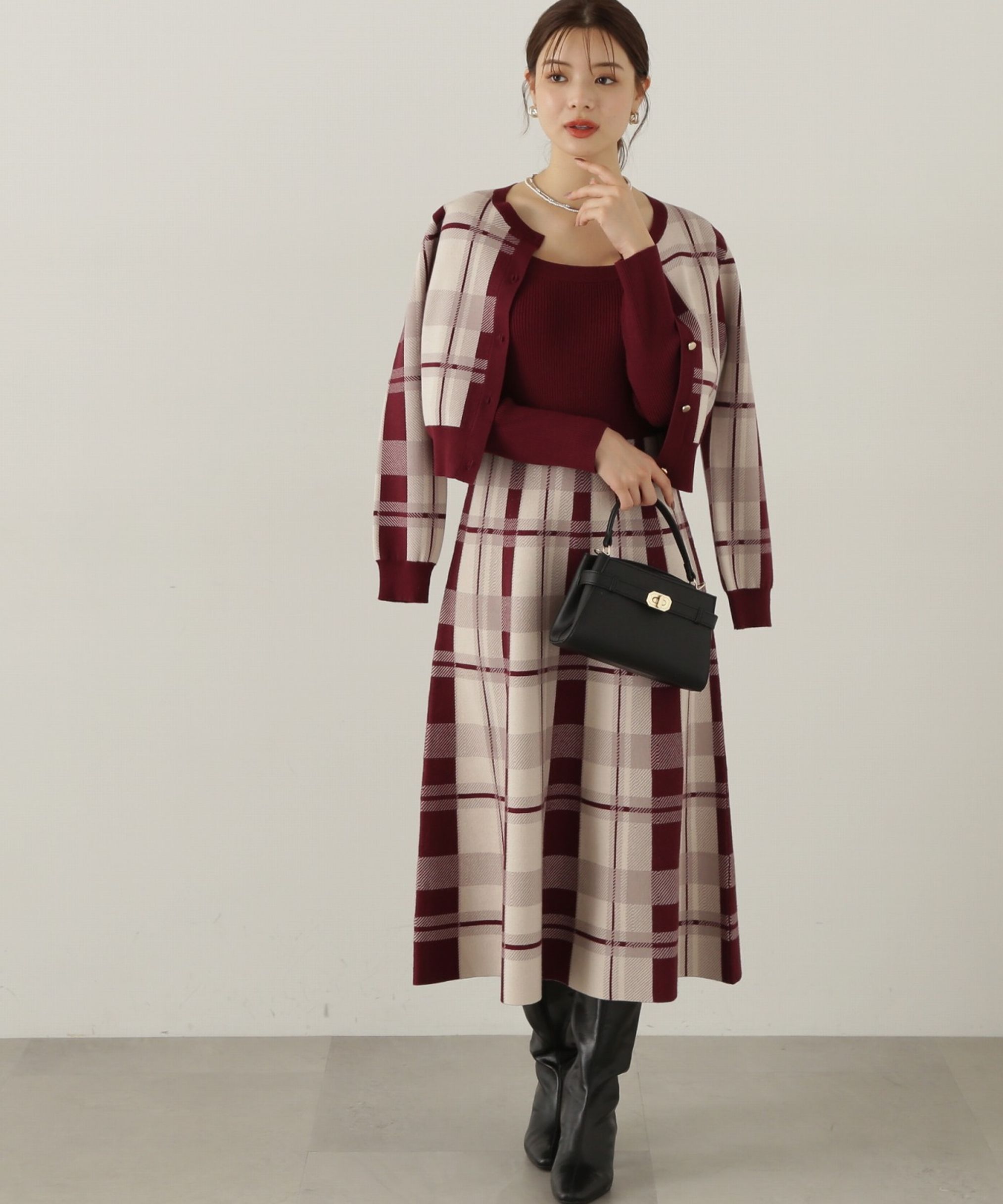 PROPORTION BODY DRESSING「チェックカーディガン」|カーディガン|