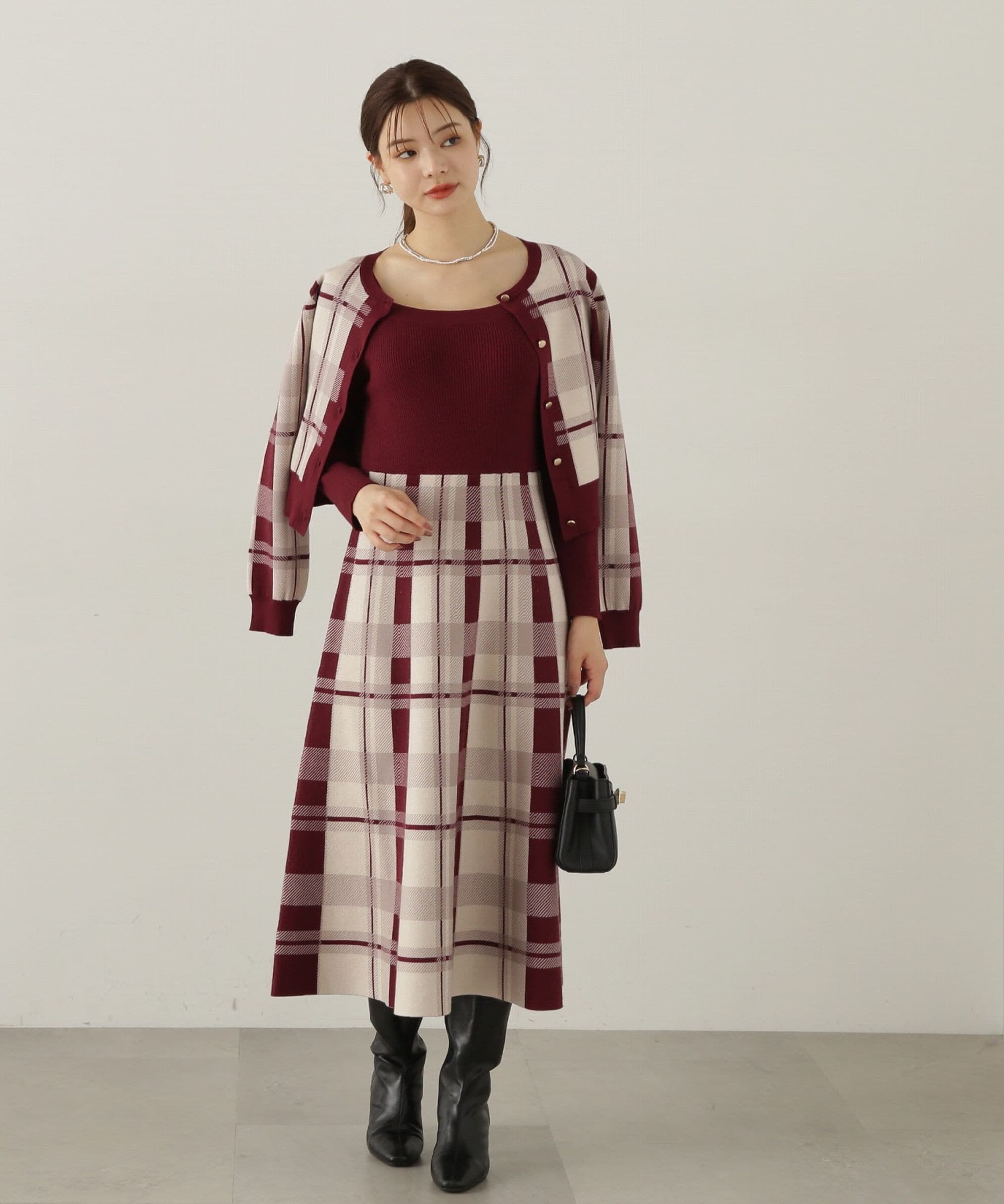 PROPORTION BODY DRESSING「チェックカーディガン」|カーディガン|