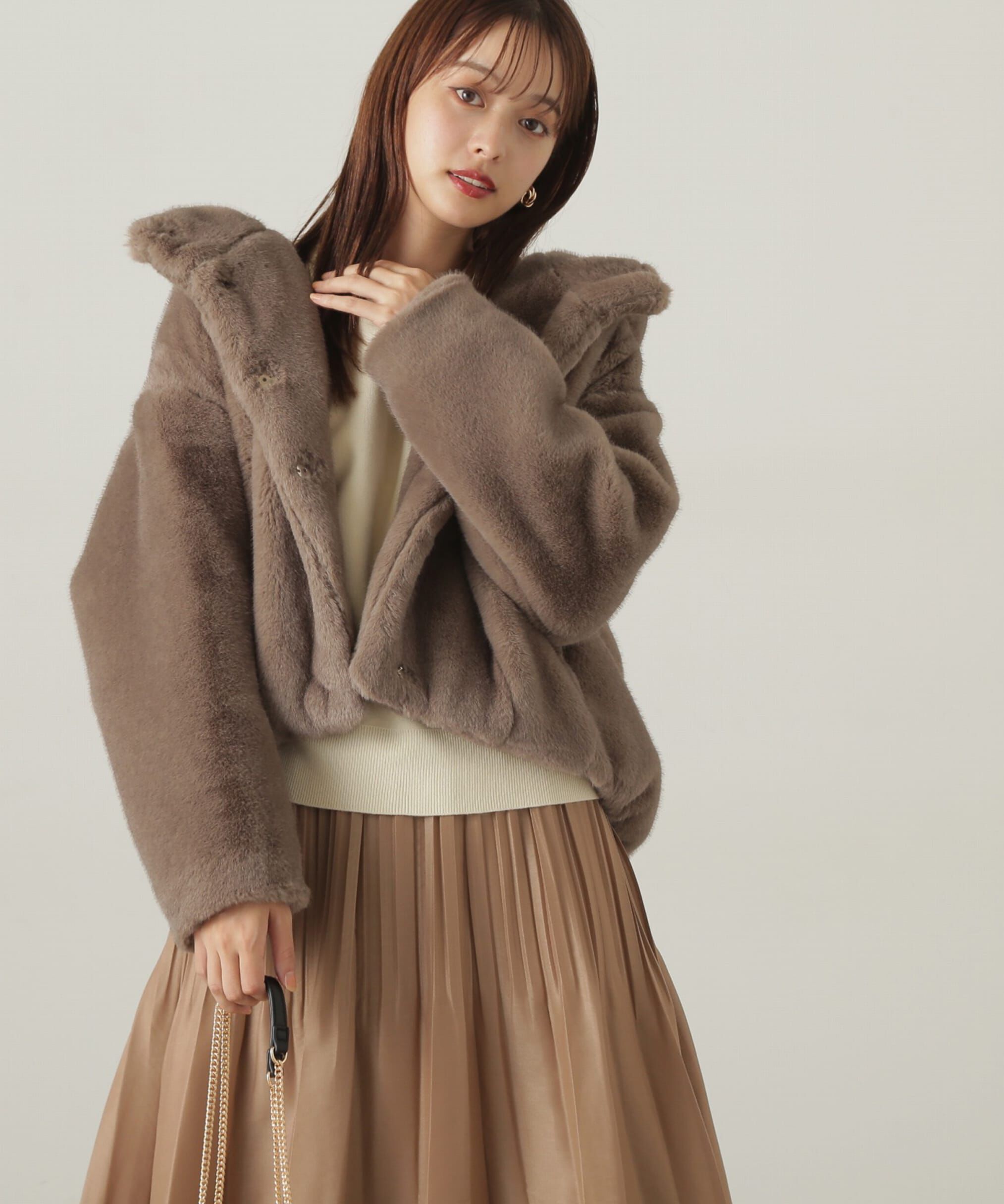 PROPORTION BODY DRESSING「フェイクファーブルゾン　24AW」|ブルゾン・スタジャン|ベージュ