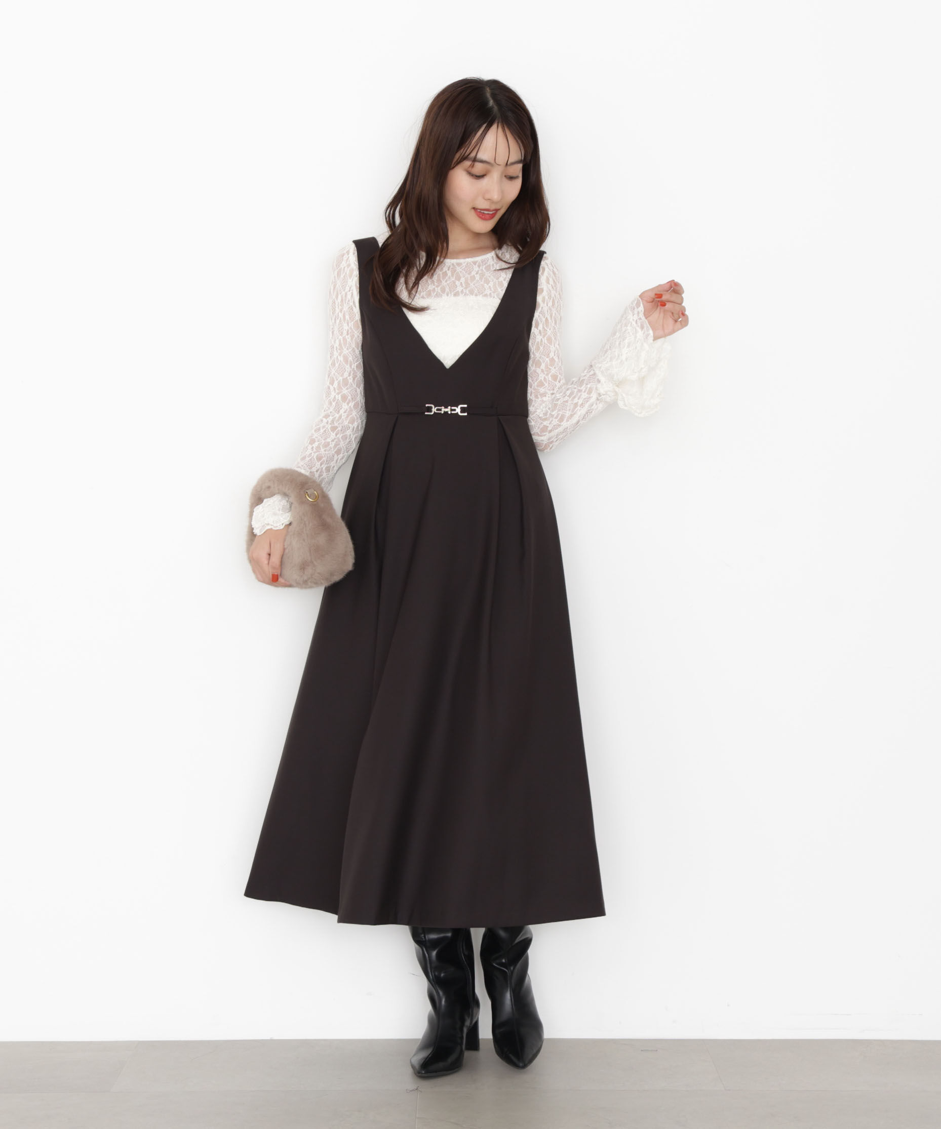 PROPORTION BODY DRESSING「タックフレアジャンスカ 25AW」|ワンピース|