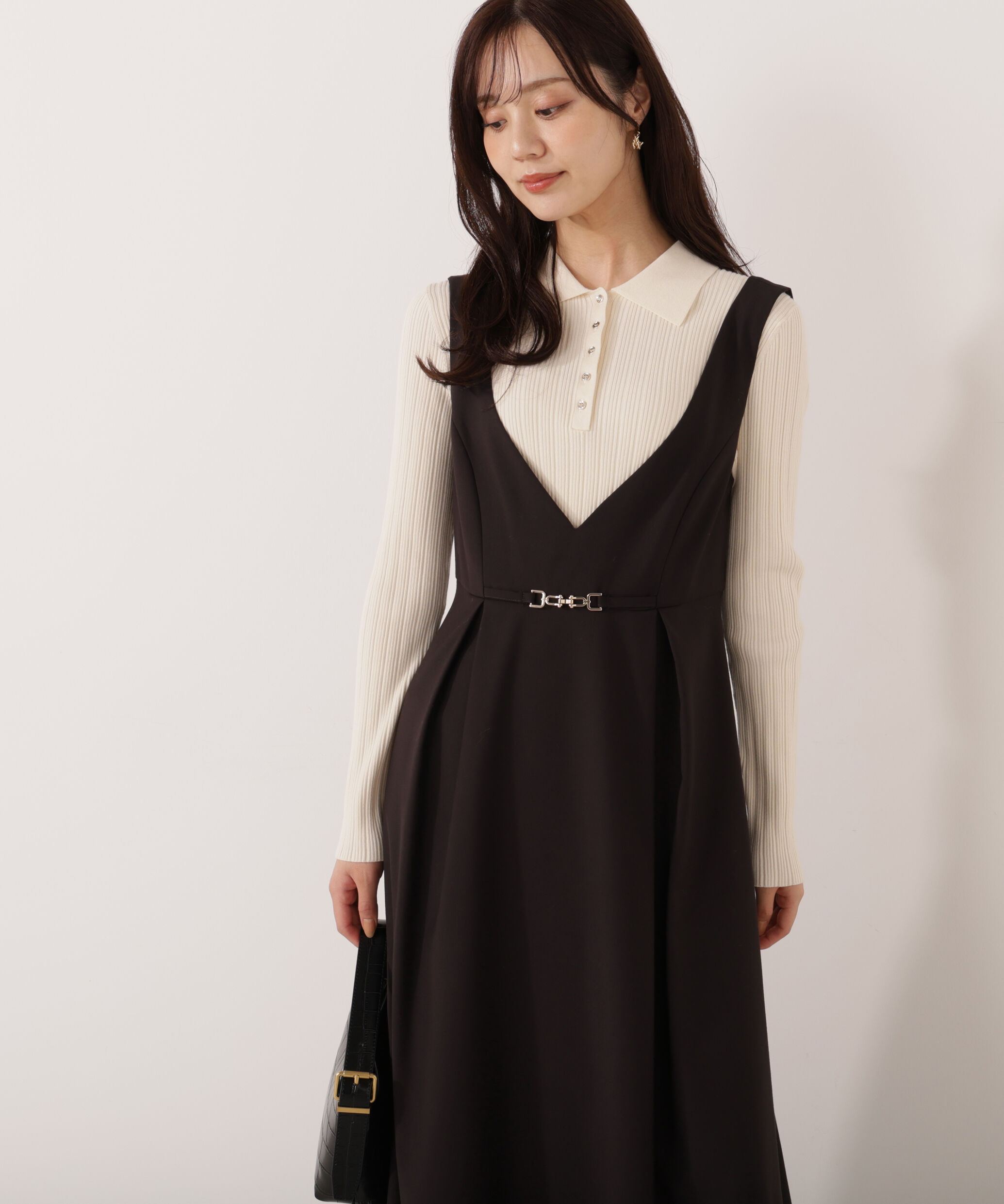 PROPORTION BODY DRESSING「タックフレアジャンスカ 25AW」|ワンピース|