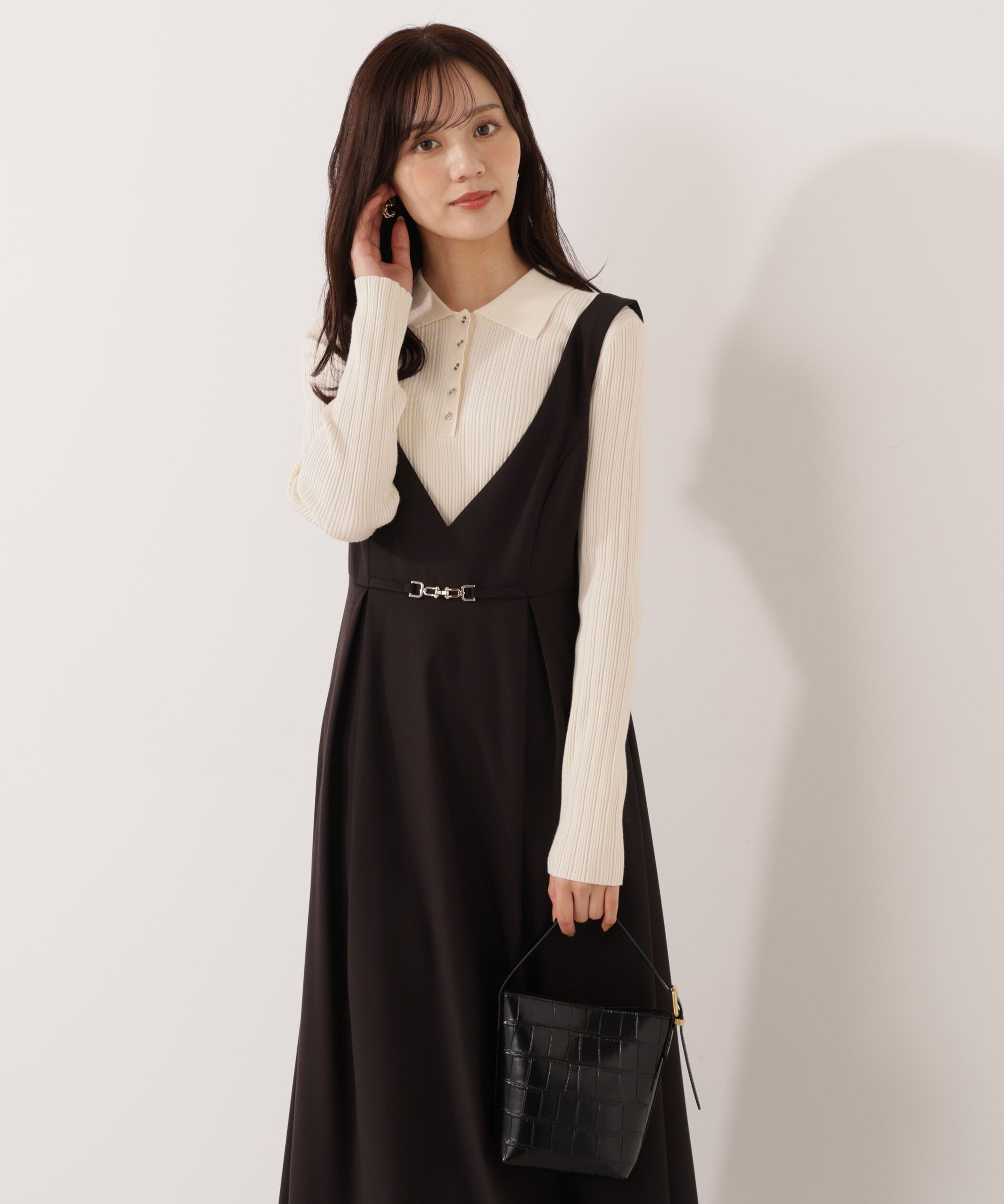 PROPORTION BODY DRESSING「タックフレアジャンスカ 25AW」|ワンピース|