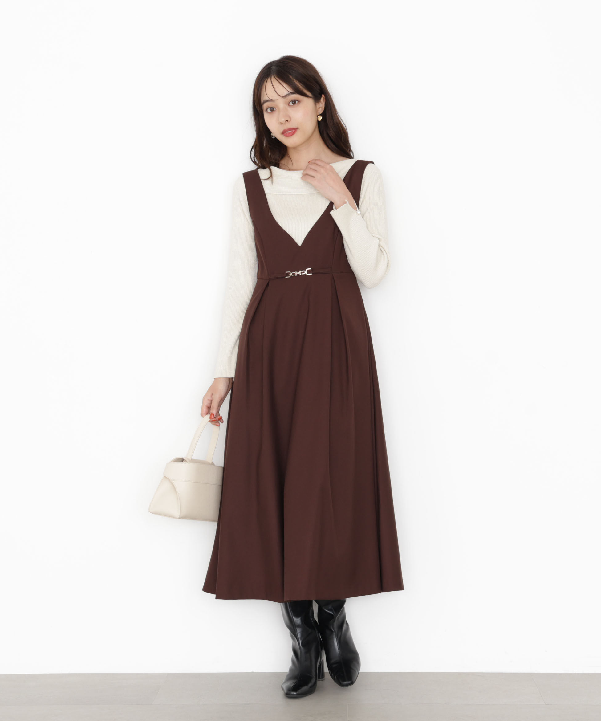 PROPORTION BODY DRESSING「タックフレアジャンスカ 25AW」|ワンピース|