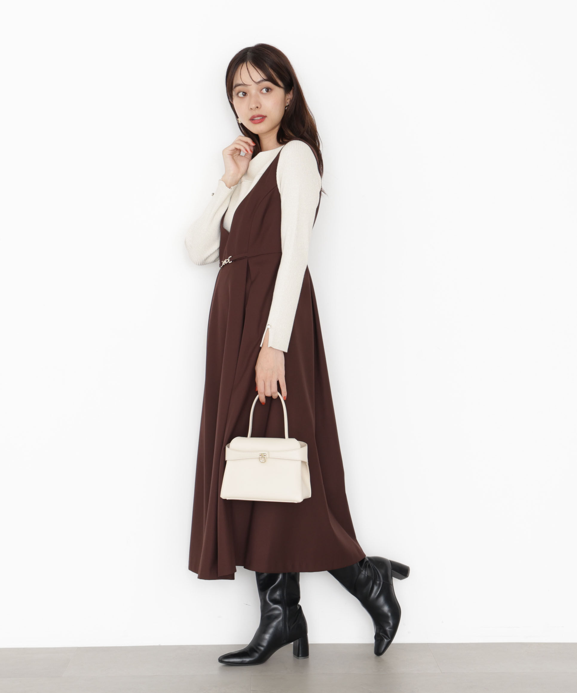 PROPORTION BODY DRESSING「タックフレアジャンスカ 25AW」|ワンピース|